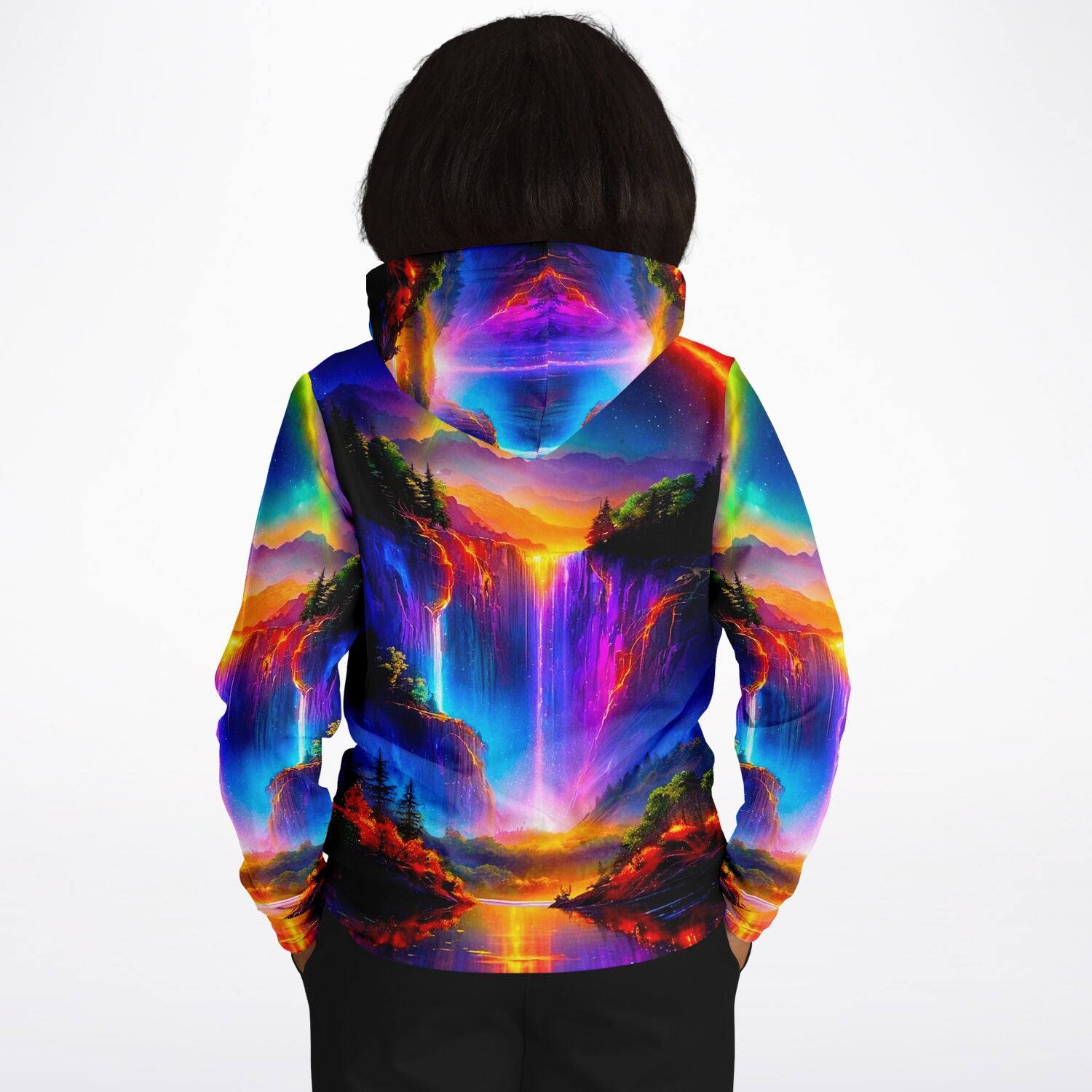 Dreamer Hoodie - Nachtleuchten am Wasserfall