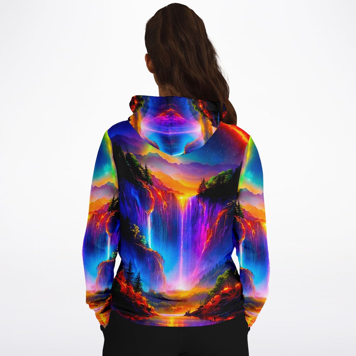 Dreamer Hoodie - Nachtleuchten am Wasserfall