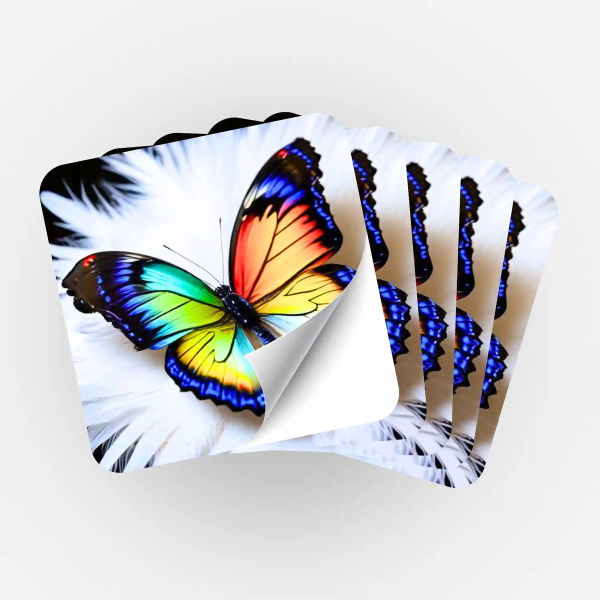 Picmondoo 5er-Set Sticker mit buntem Schmetterling-Motiv zur Organisation von Diamond Painting Zubehör
