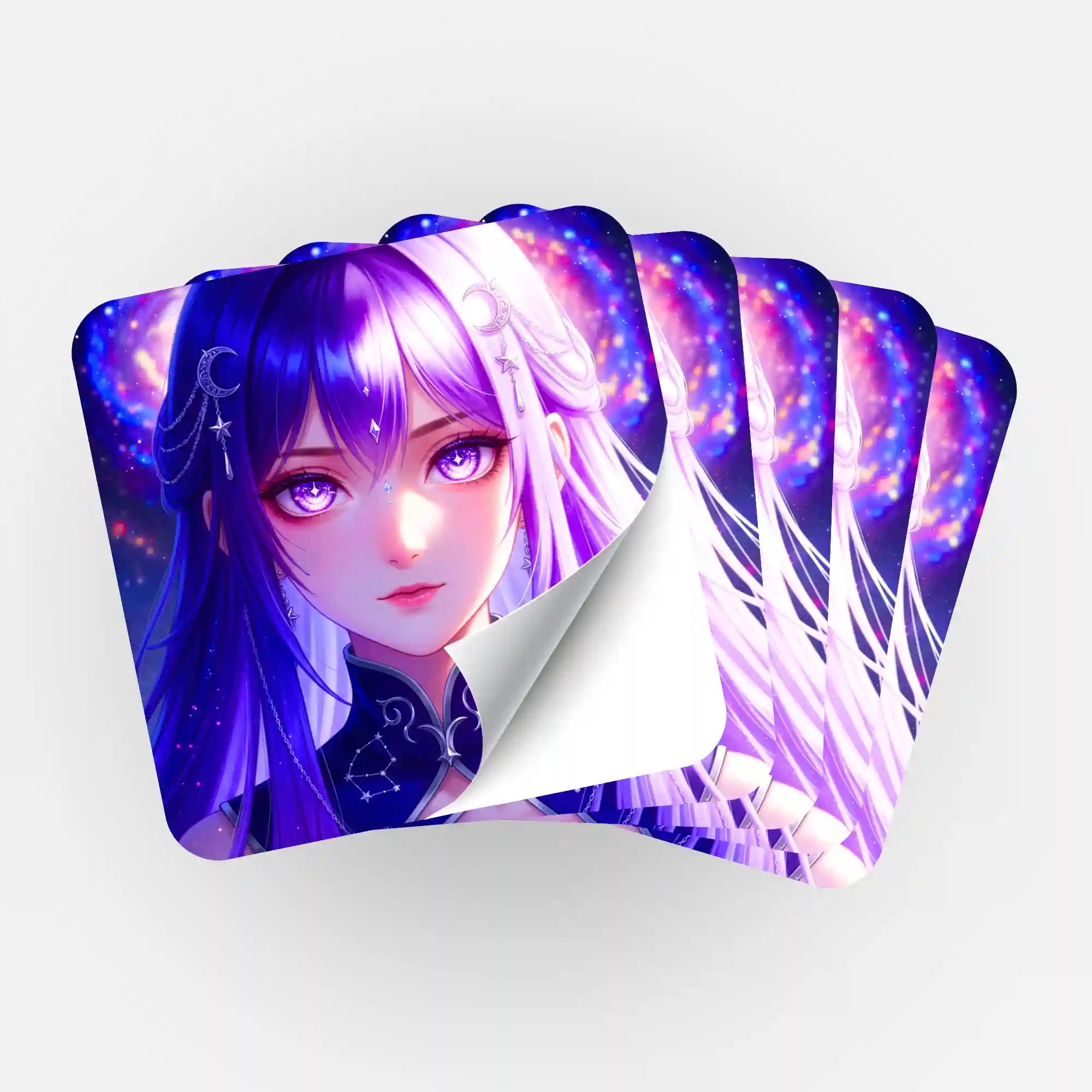 Aufkleber 5er-Set - Purple Moon Star
