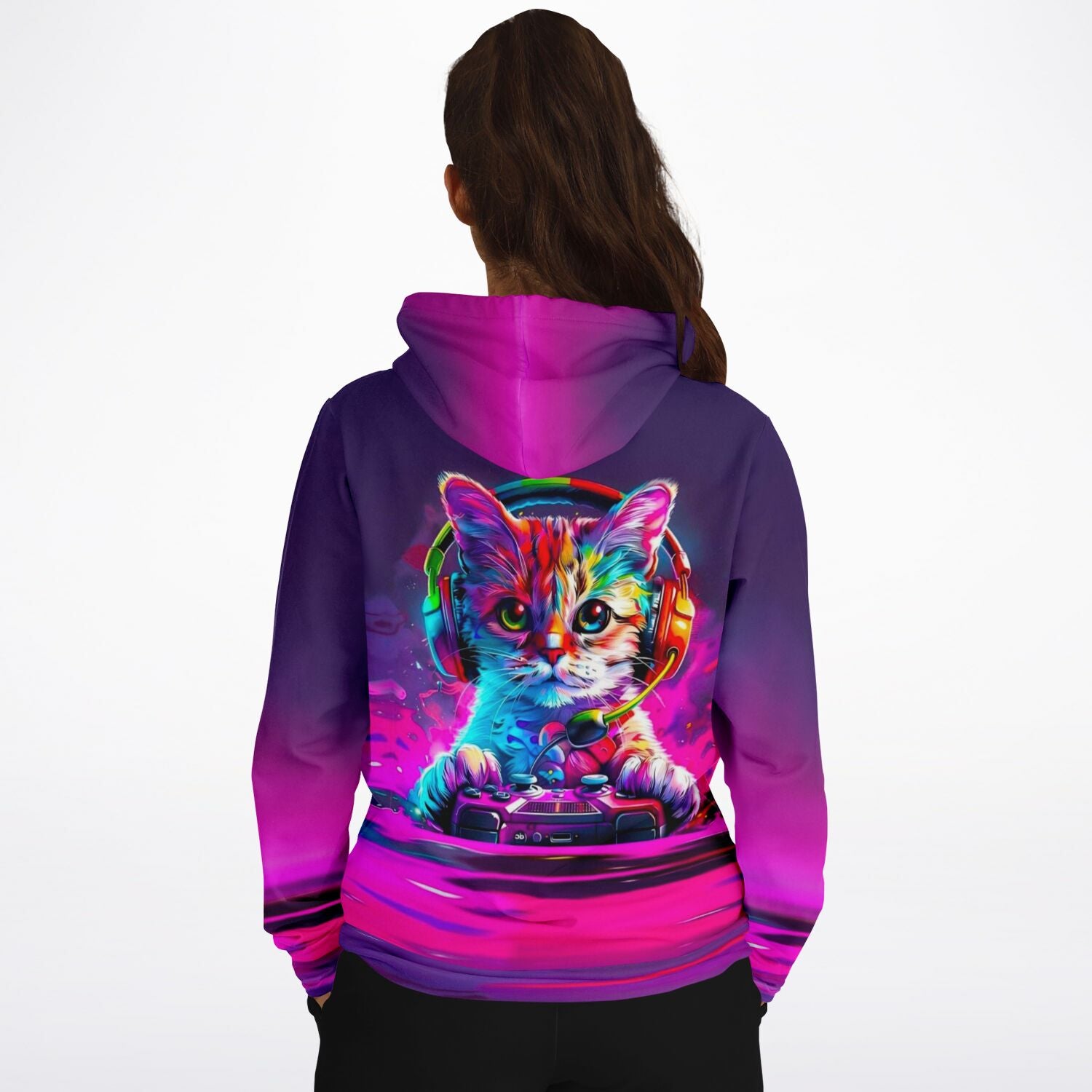 Dreamer Hoodie - Colorful gaming Cat