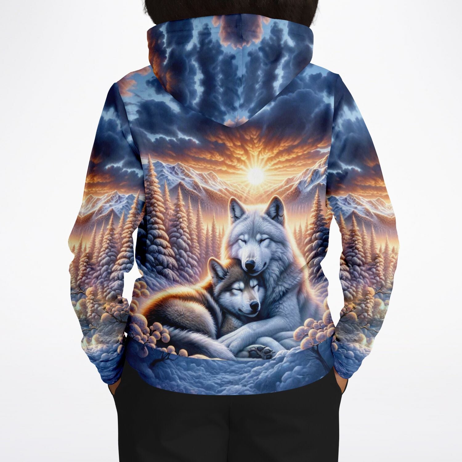 Dreamer Hoodie - Wolfliebe im Sonnenaufgang