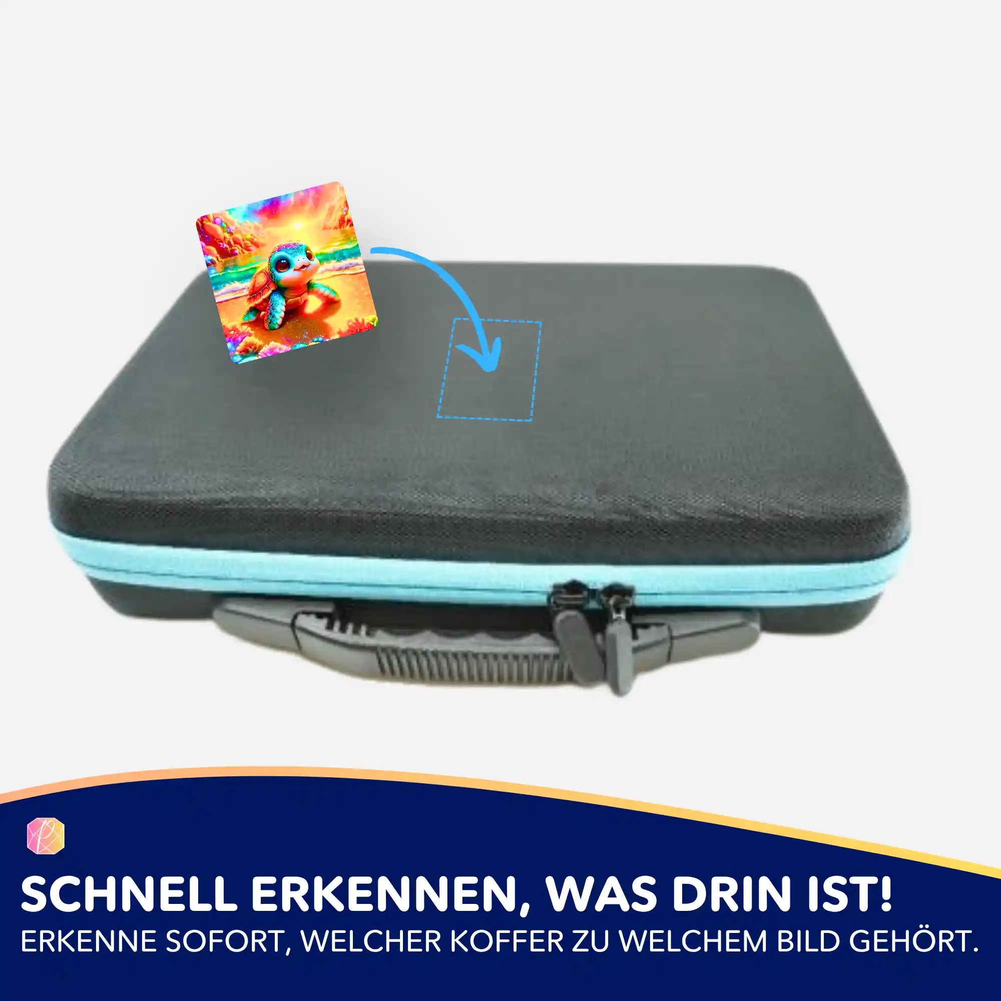 Aufkleber 5er-Set - Schildkröte am Funkelstrand