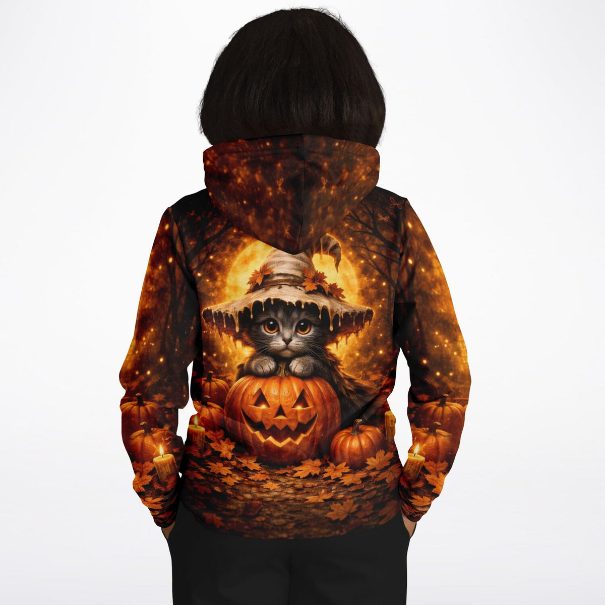 Dreamer Hoodie mit Kürbishexe-Motiv, perfekt für Fans von Diamond Painting und herbstlichen Malen nach Zahlen Designs.