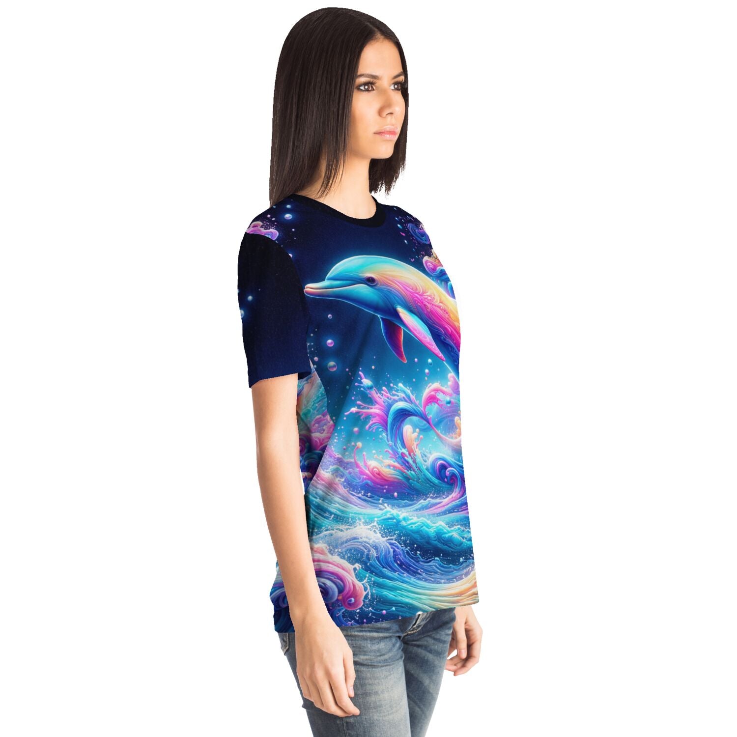 Dreamer T-Shirt - Delfin im Farbenmeer