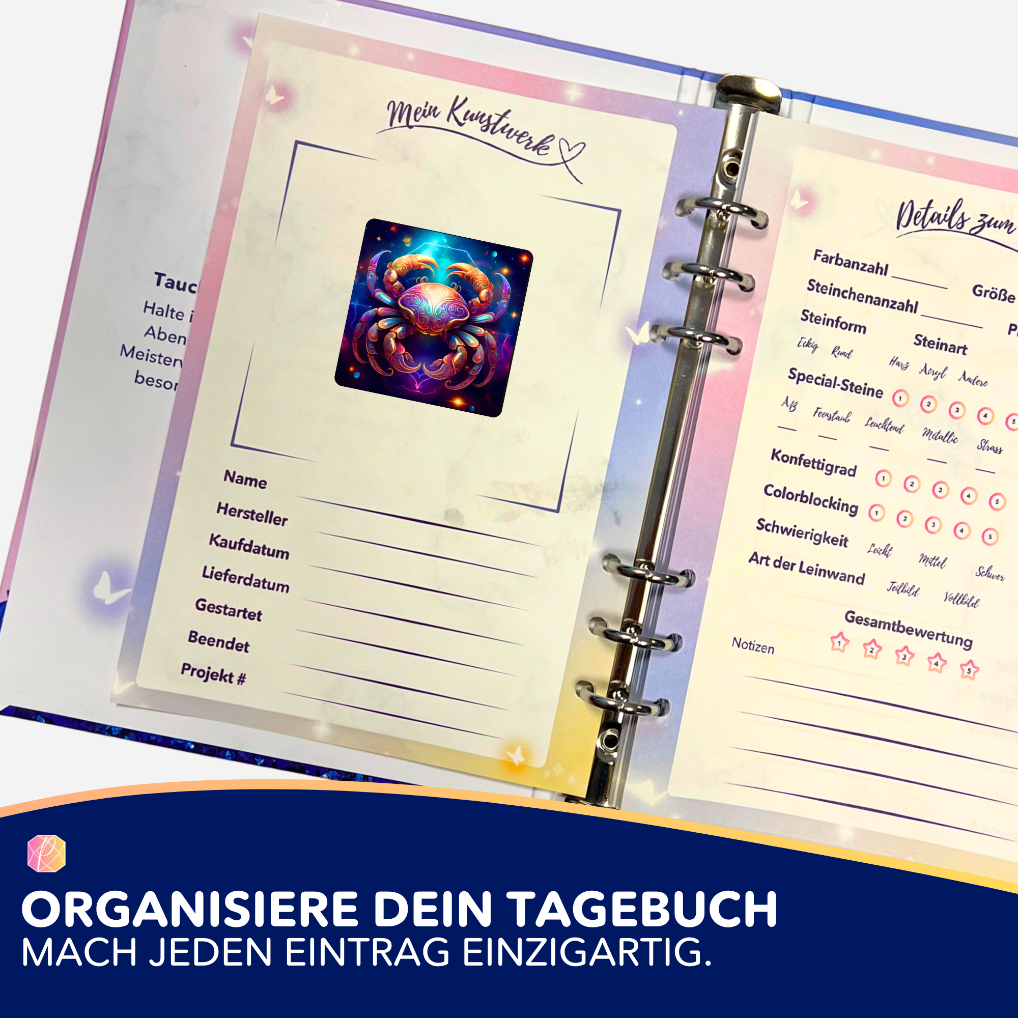 Aufkleber 5er-Set - Sternzeichen Krebs "Limited Edition"