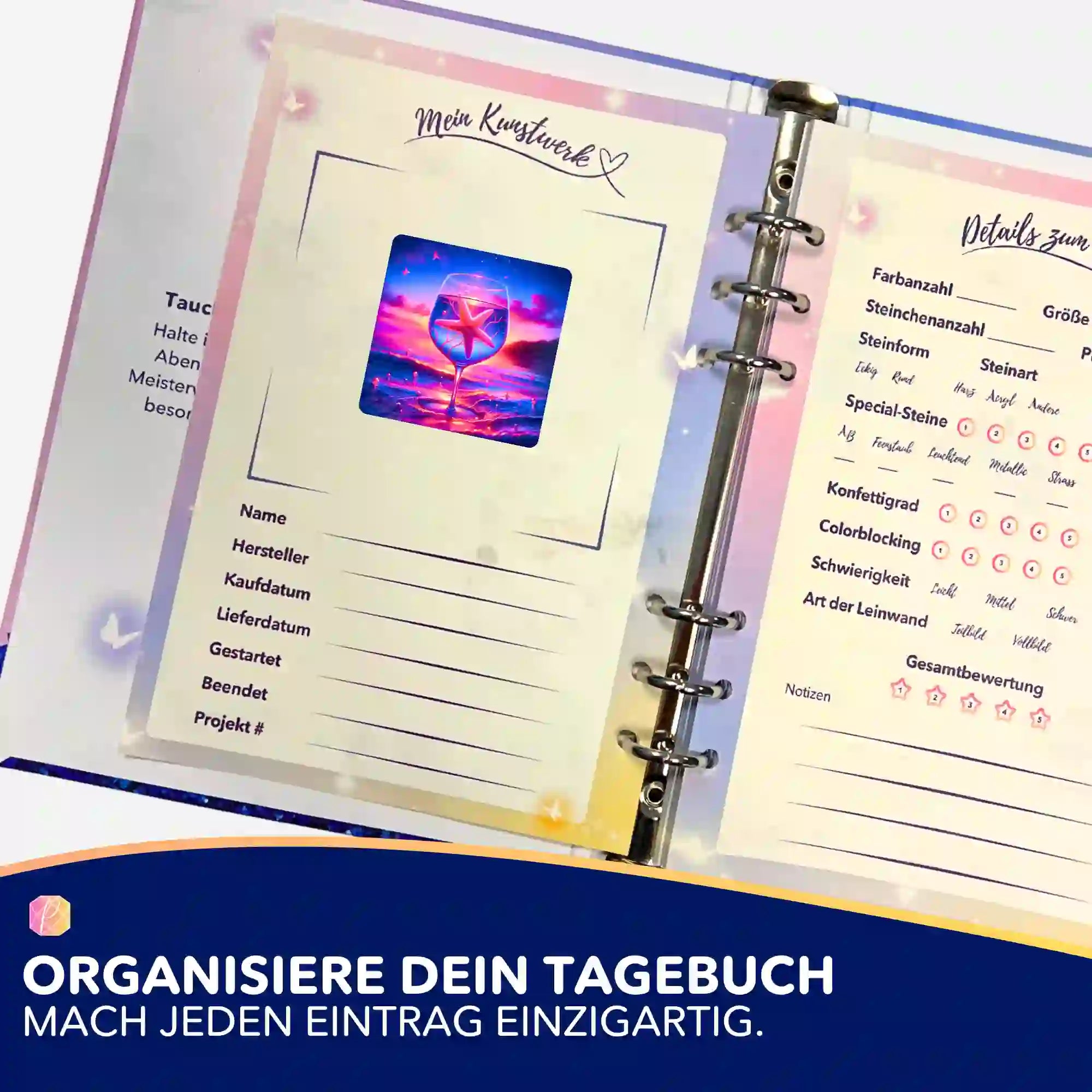 Aufkleber 5er-Set - Seesternzauber