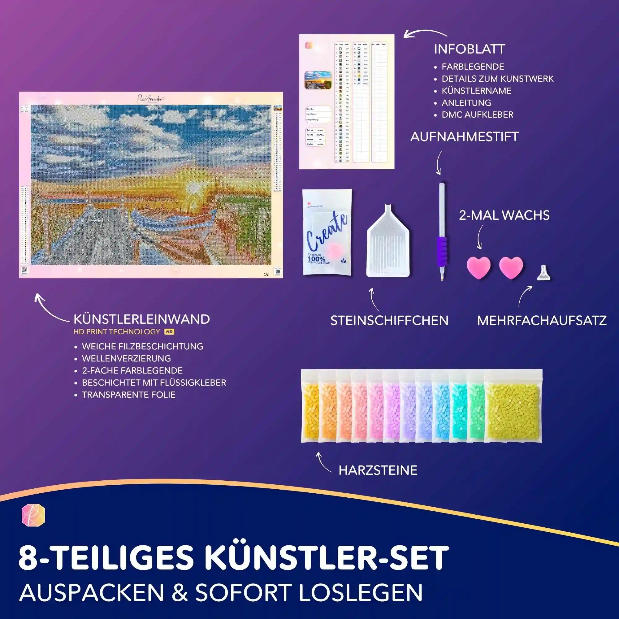Diamond Painting - Sonniger Abend am See