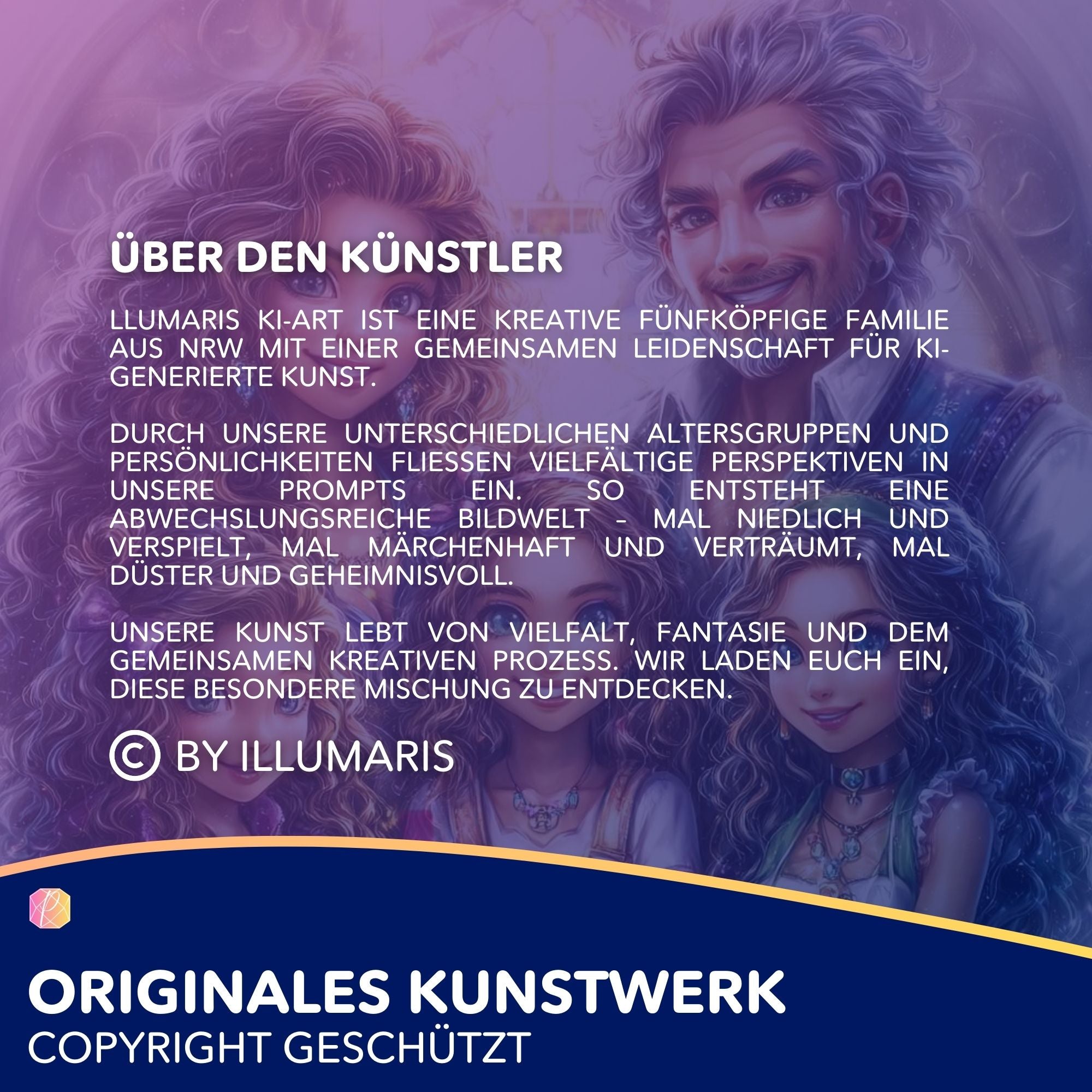 Künstlerporträt von Illumaris zur Vorstellung des kreativen Teams für exklusive Diamond Painting und Kunstmotive