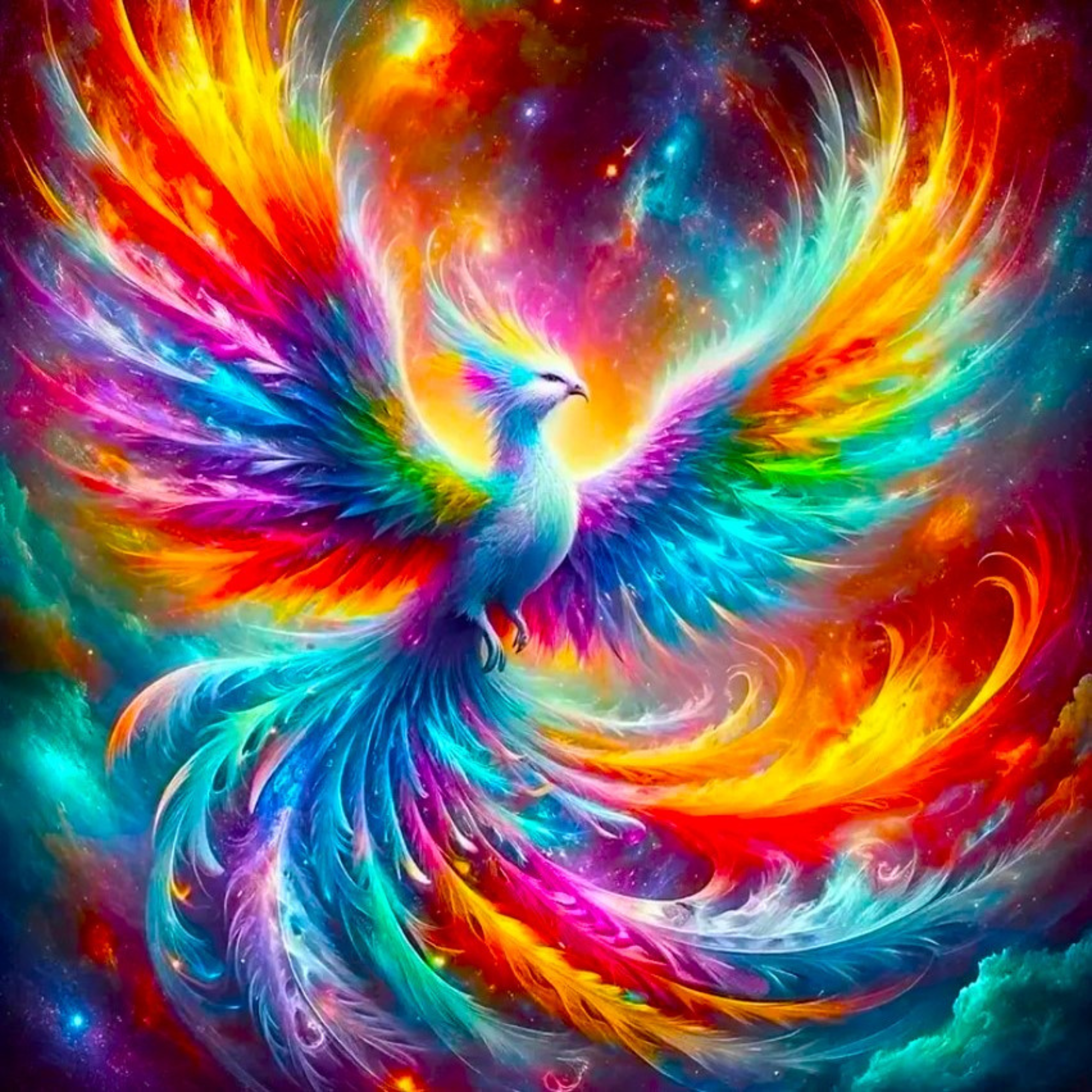 Diamond Painting - Phönix der bunten Farben