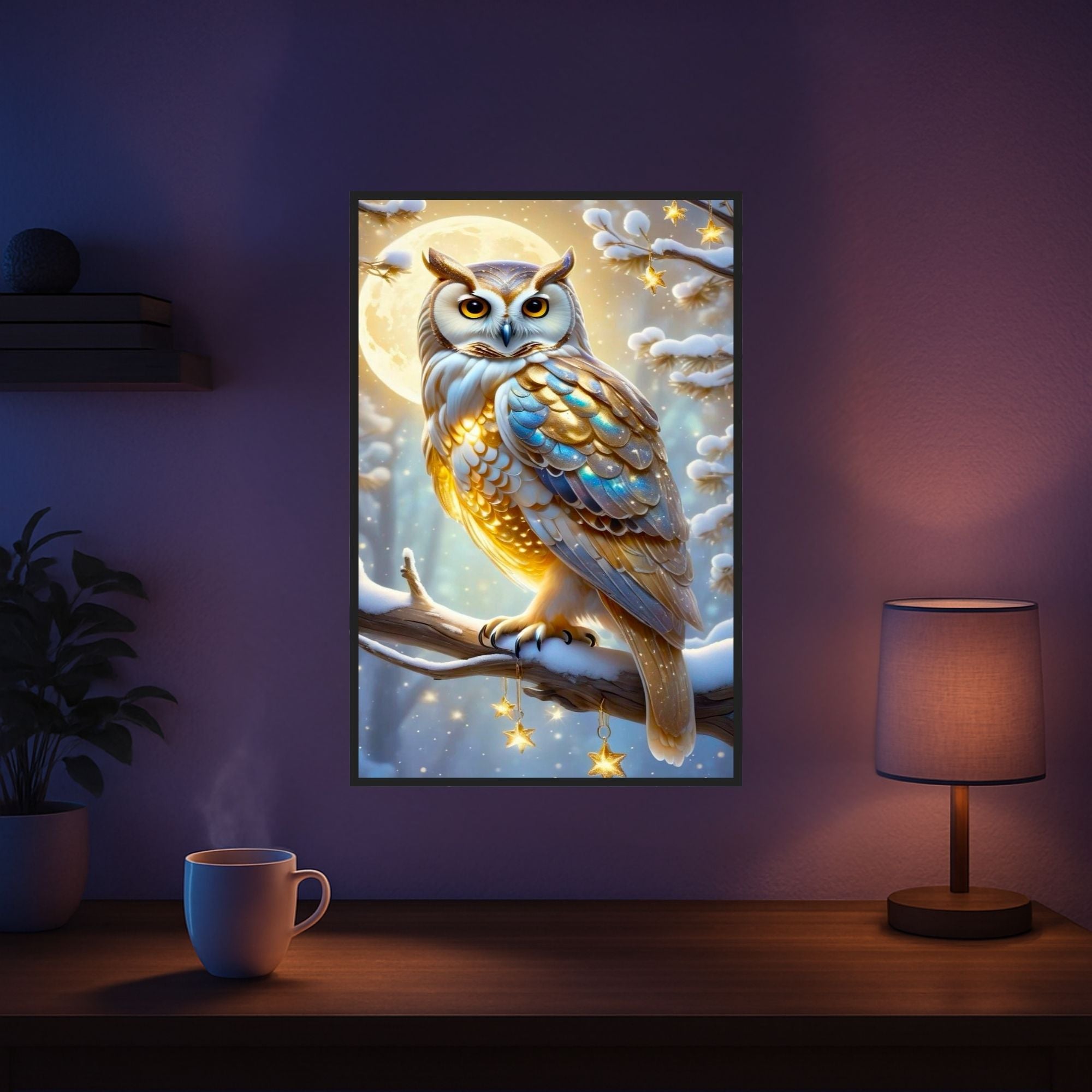 Diamond Painting - Goldene Schneeeule