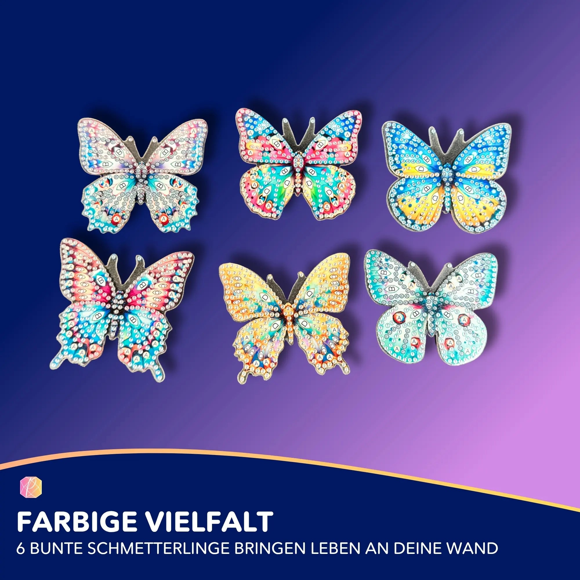 Diamond Painting Wandhaken Schmetterlinge
