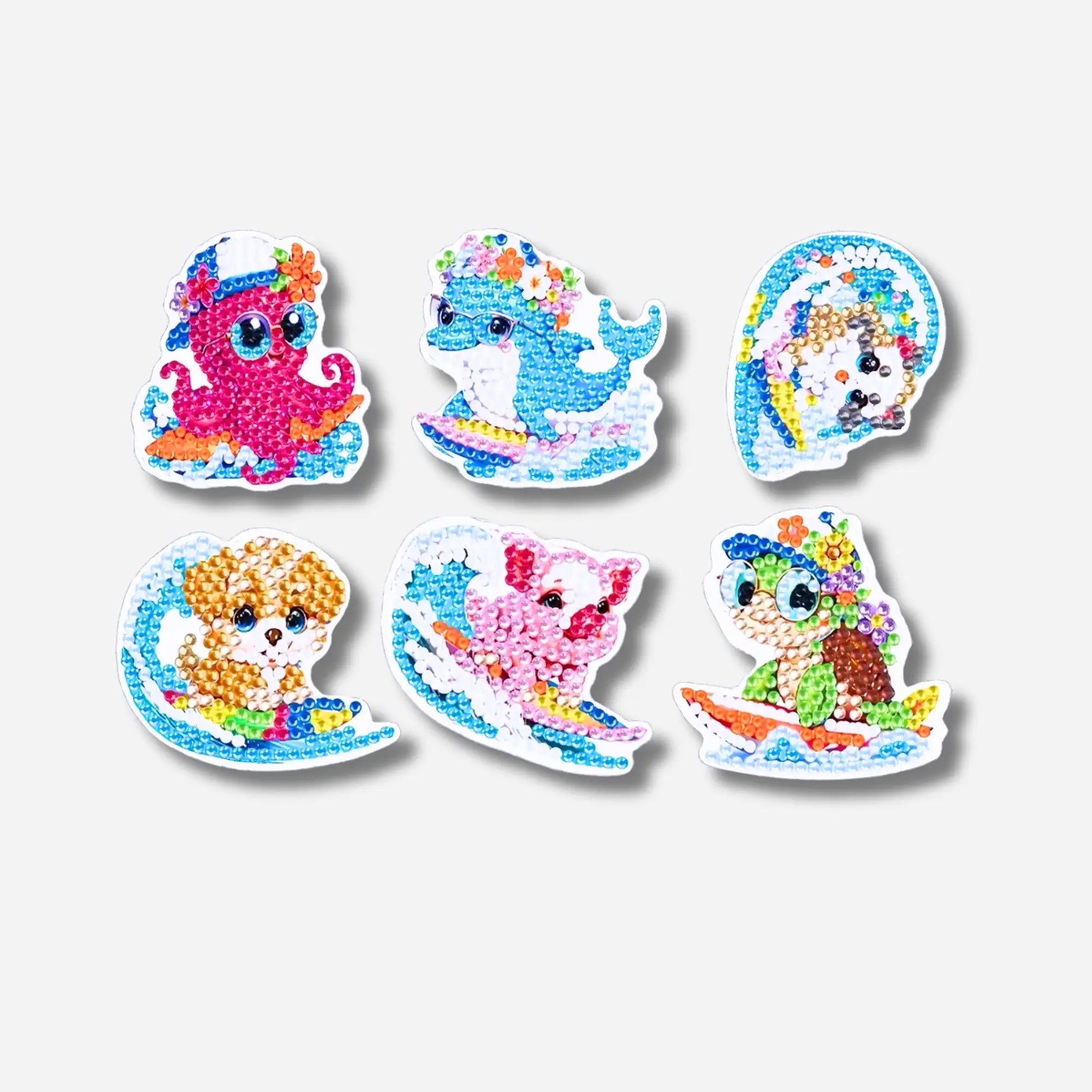 Diamond Painting Sticker - Kleine Surfer