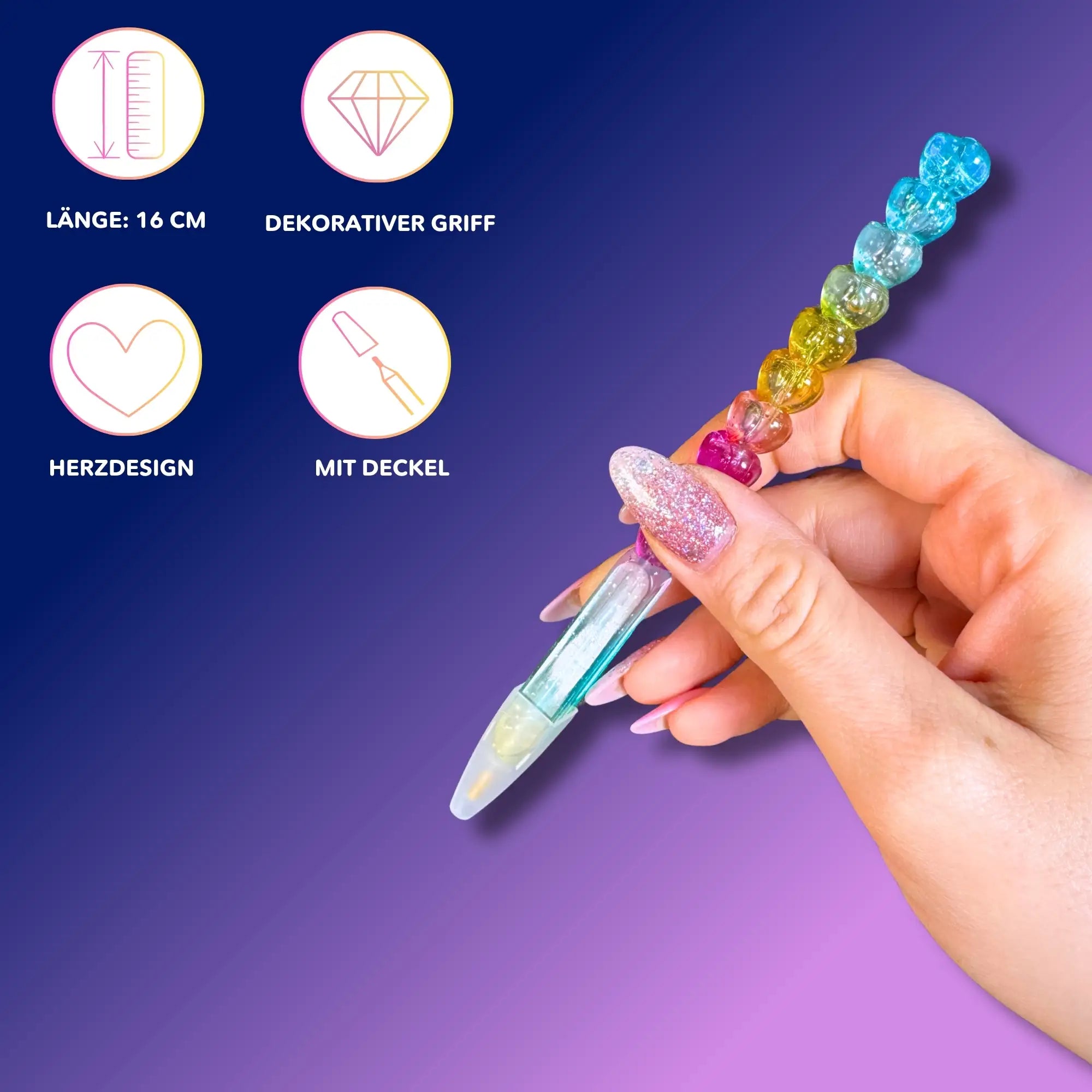 Diamond Painting Stift Bunte Herzen - Muttertag