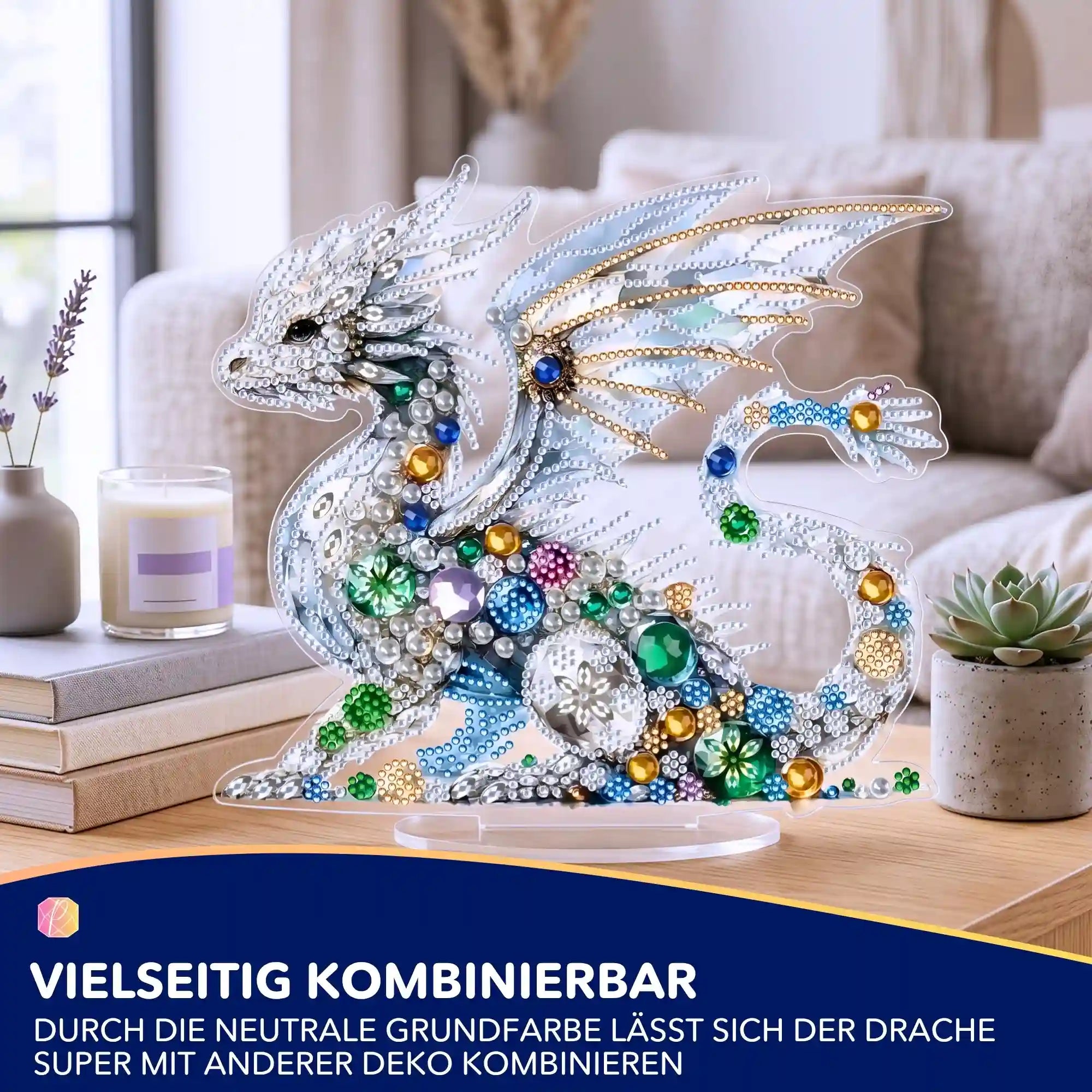 Diamond Painting Aufsteller - Weißer Drache