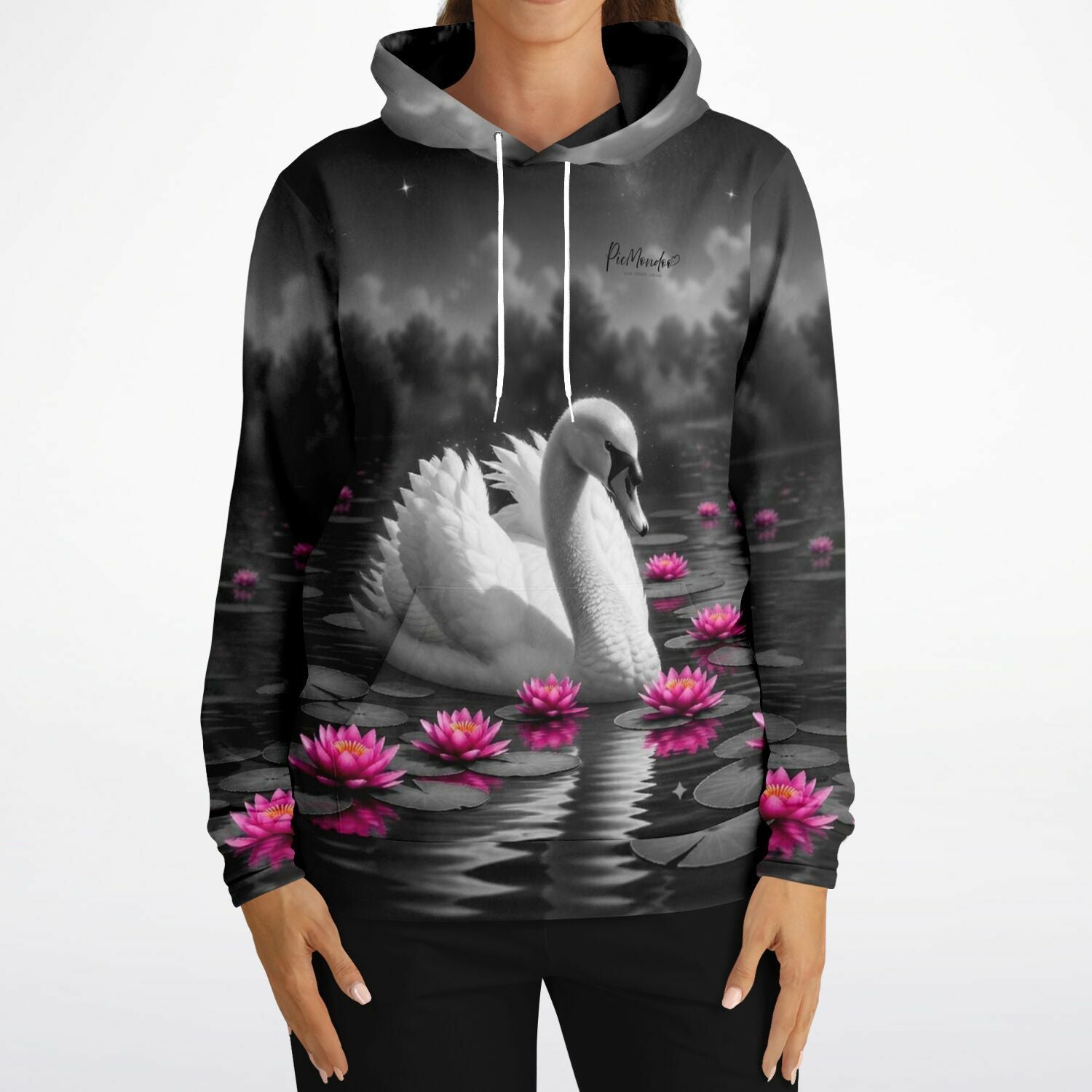 Dreamer Hoodie - Schwan im Seerosensee