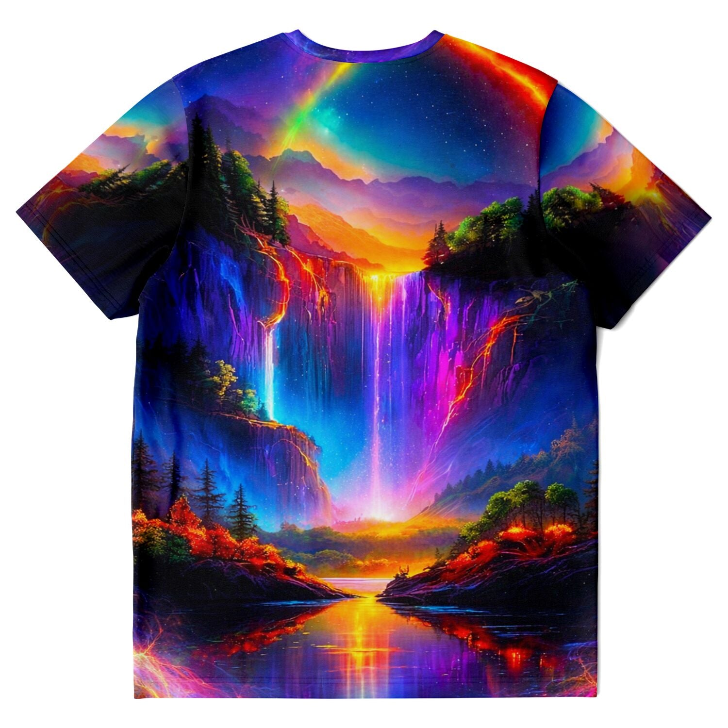 Dreamer T-Shirt - Nachtleuchten am Wasserfall