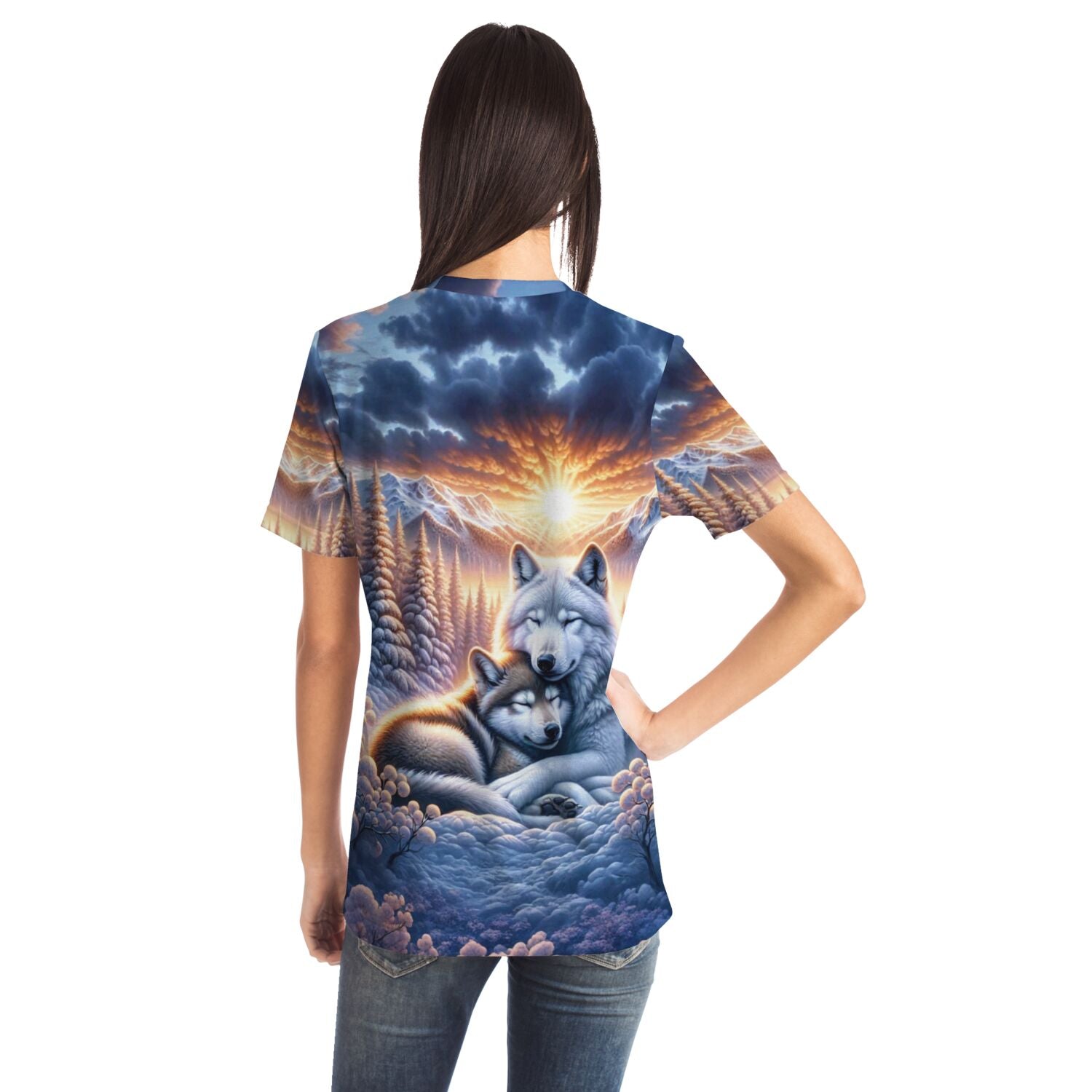 Dreamer T-Shirt - Wolfliebe im Sonnenaufgang