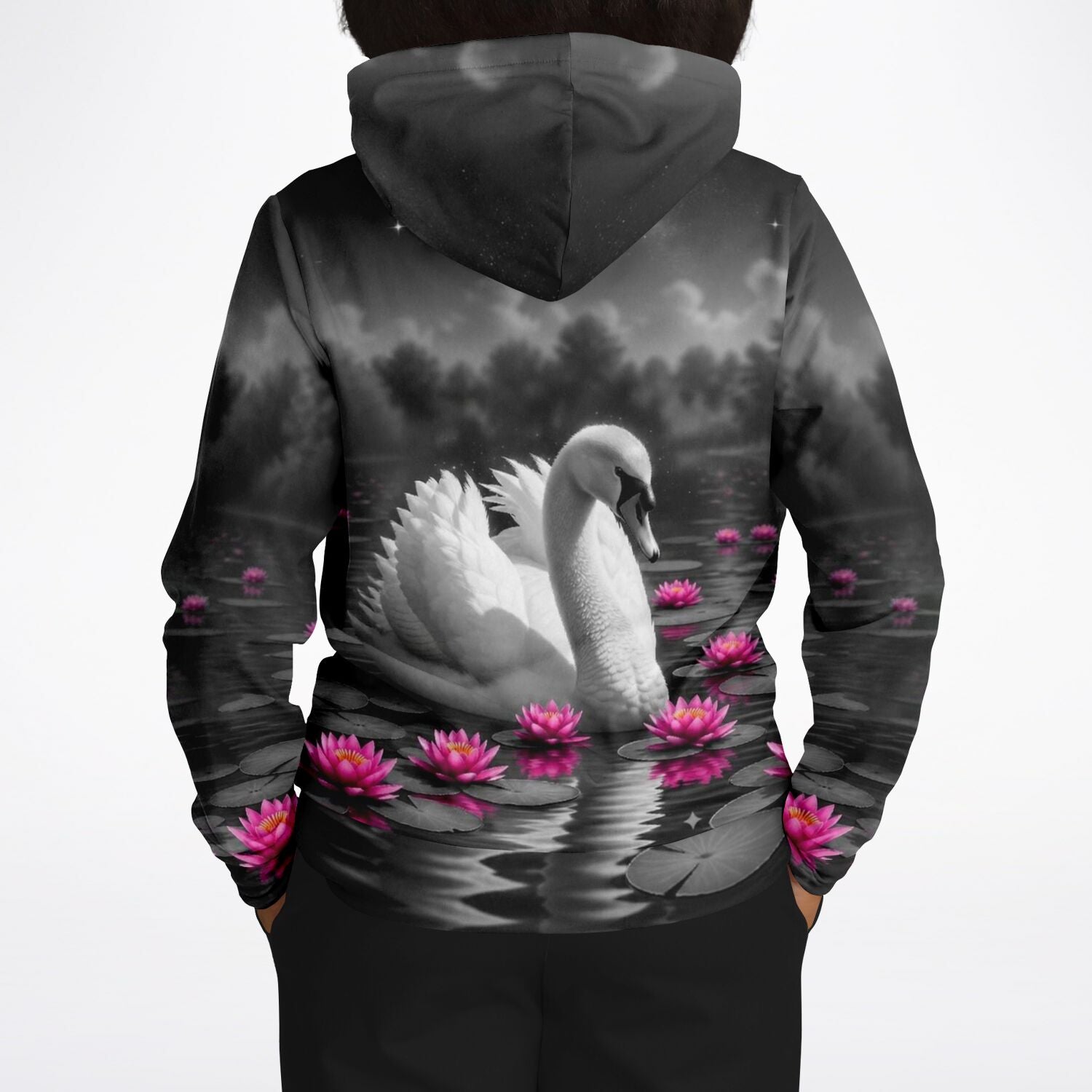 Dreamer Hoodie - Schwan im Seerosensee