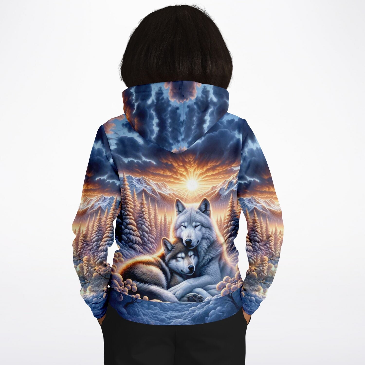 Dreamer Hoodie - Wolfliebe im Sonnenaufgang