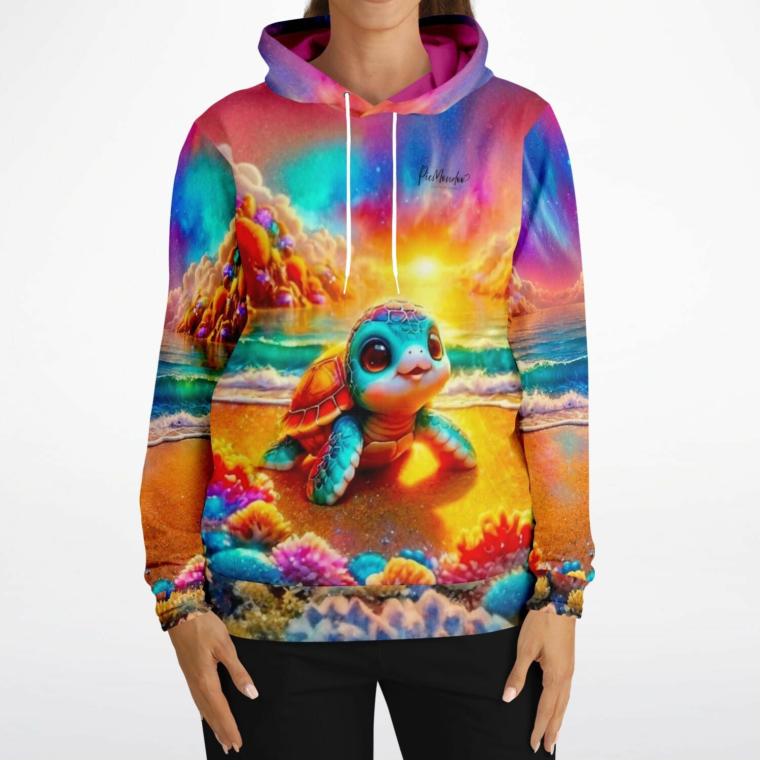 Dreamer Hoodie - 100 Farben Special - Schildkröte am Funkelstrand