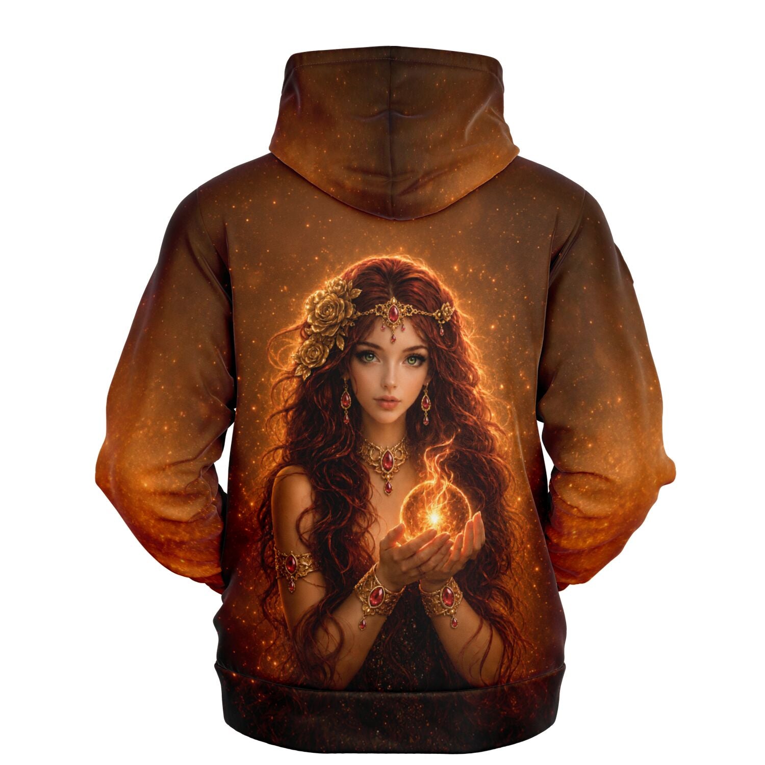 Hoodie mit Göttin der Sonne Motiv, passend im Stil zu Diamond Painting und Malen nach Zahlen für Erwachsene
