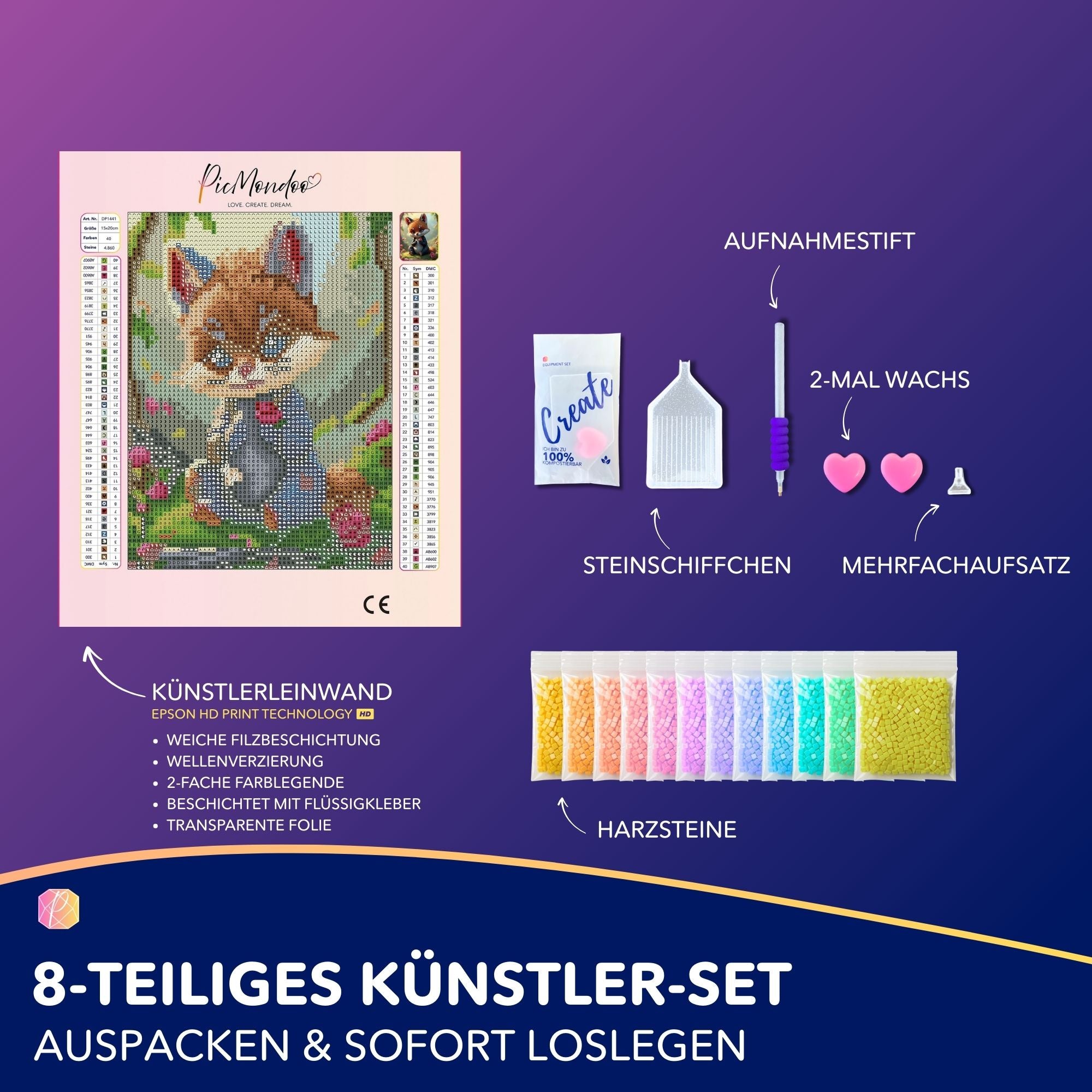 Diamond Painting Mini - Fuchs Kasper