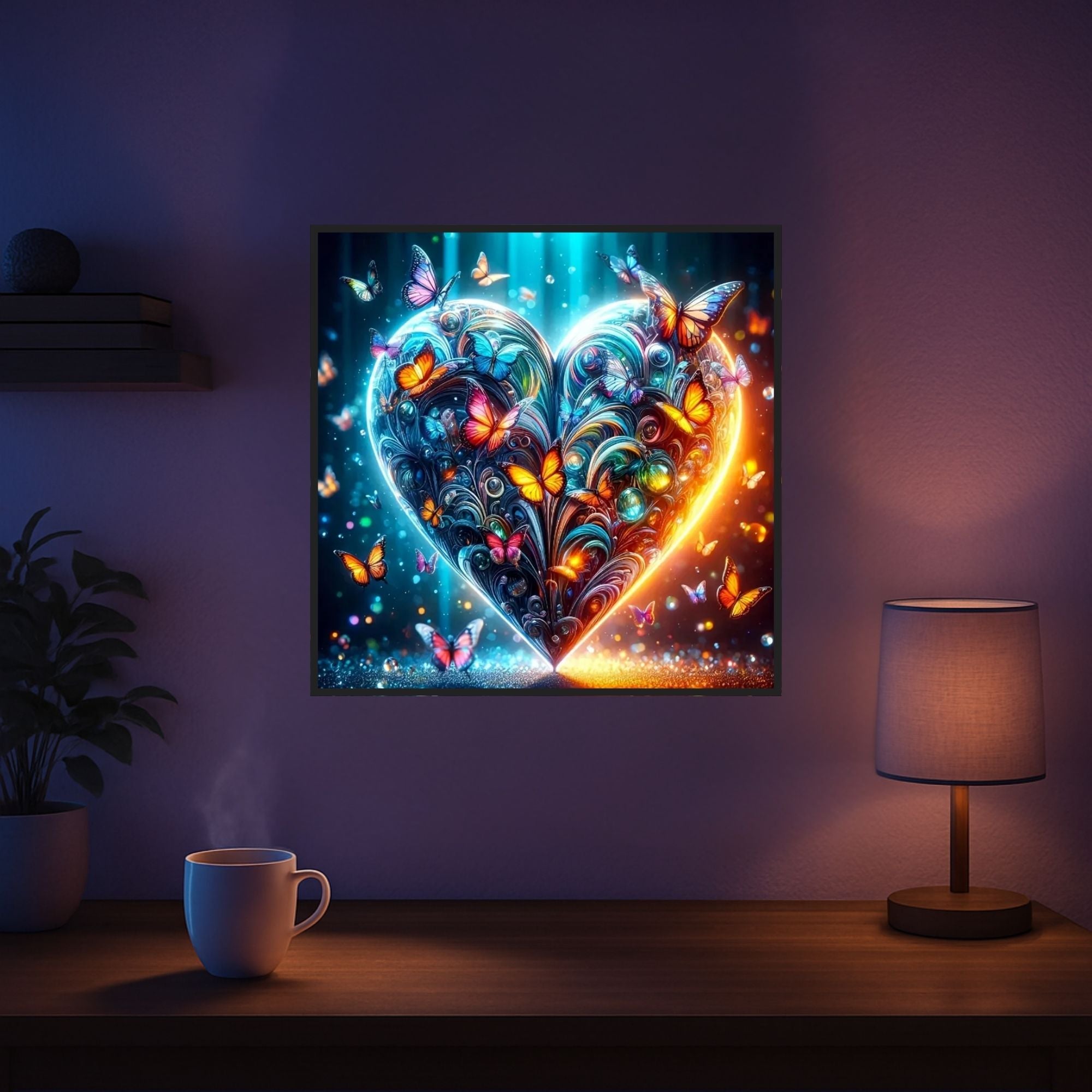 Diamond Painting - Schmetterlingsherz