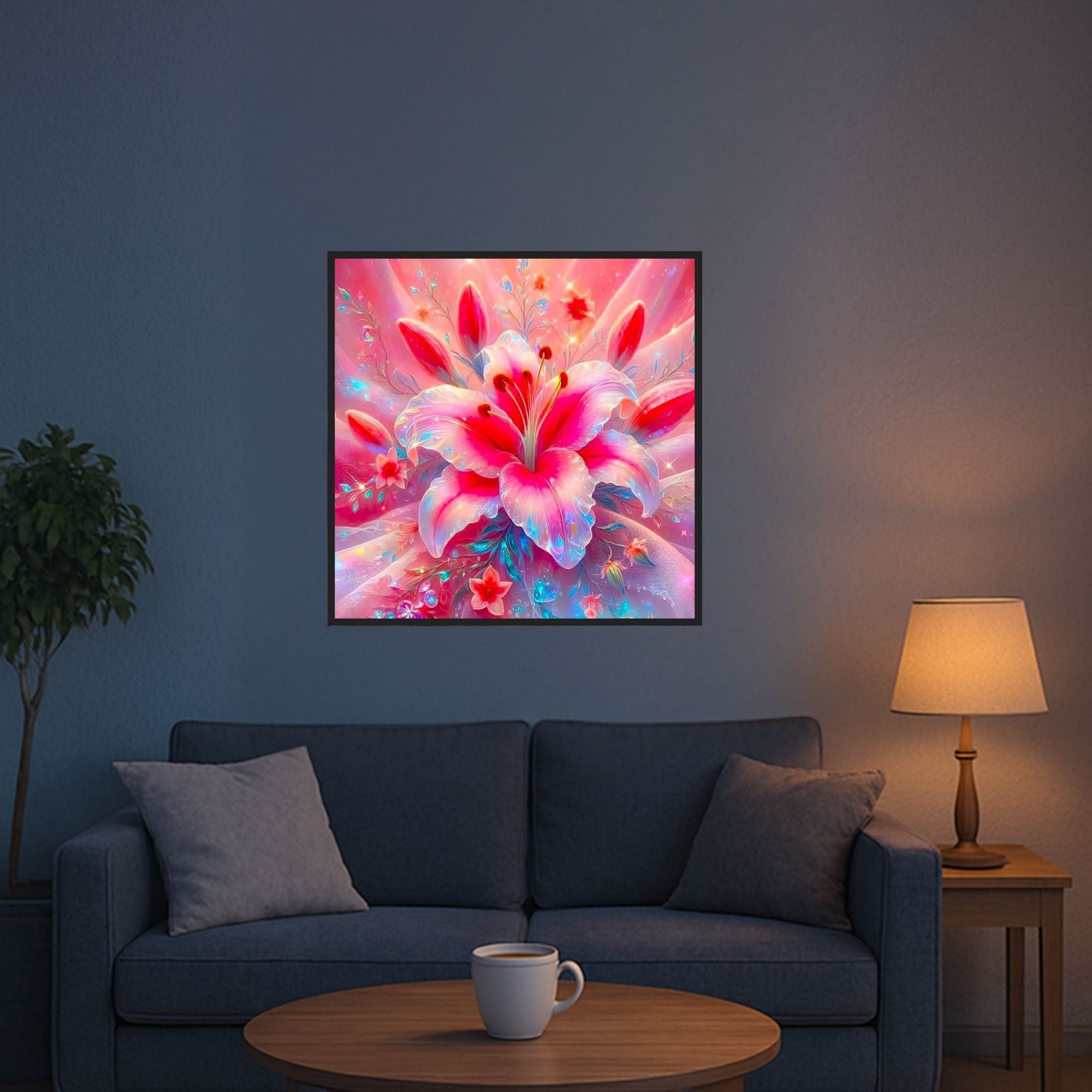 Diamond Painting - Zarte Lilie in rosé