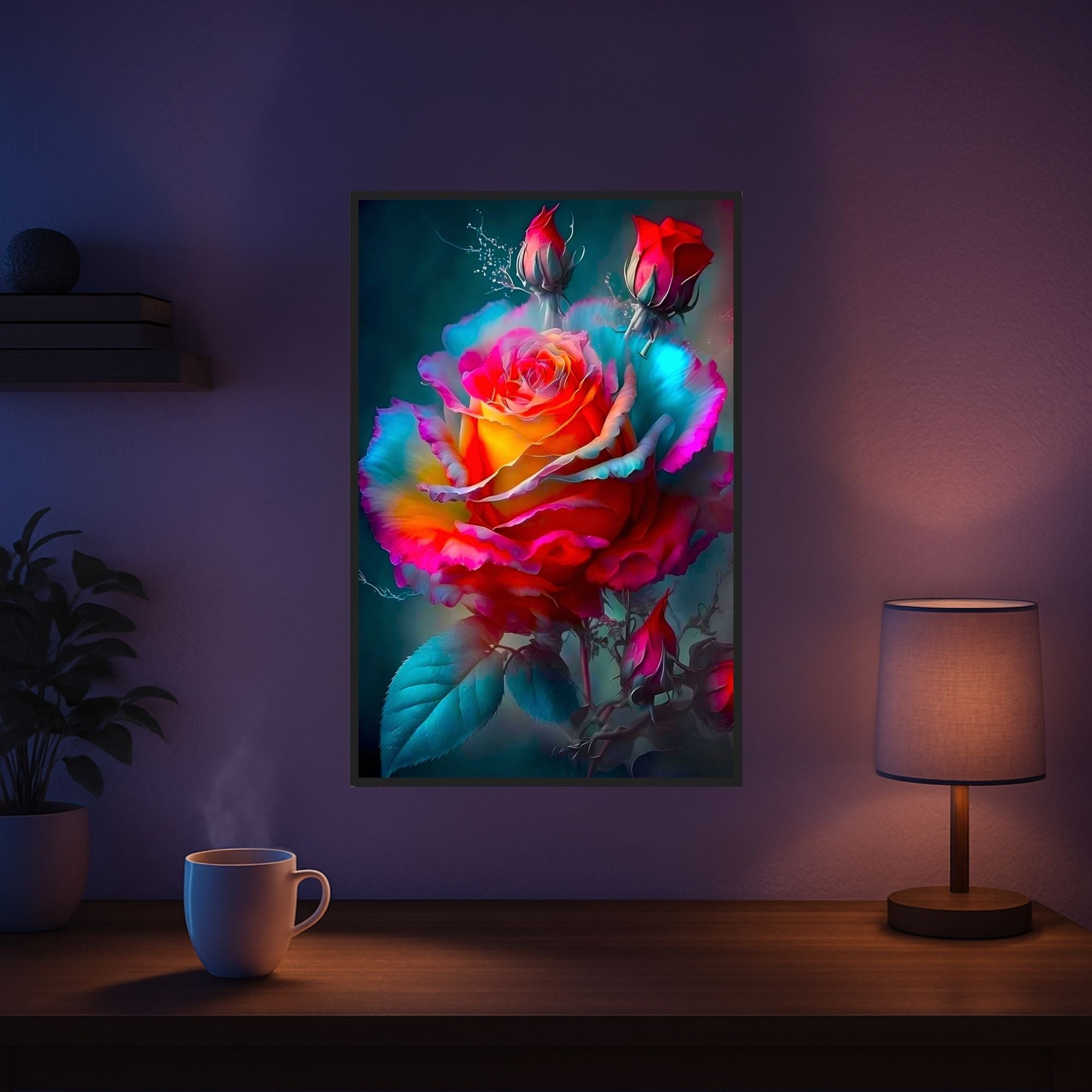 Diamond Painting - Zarte Rosenblüte