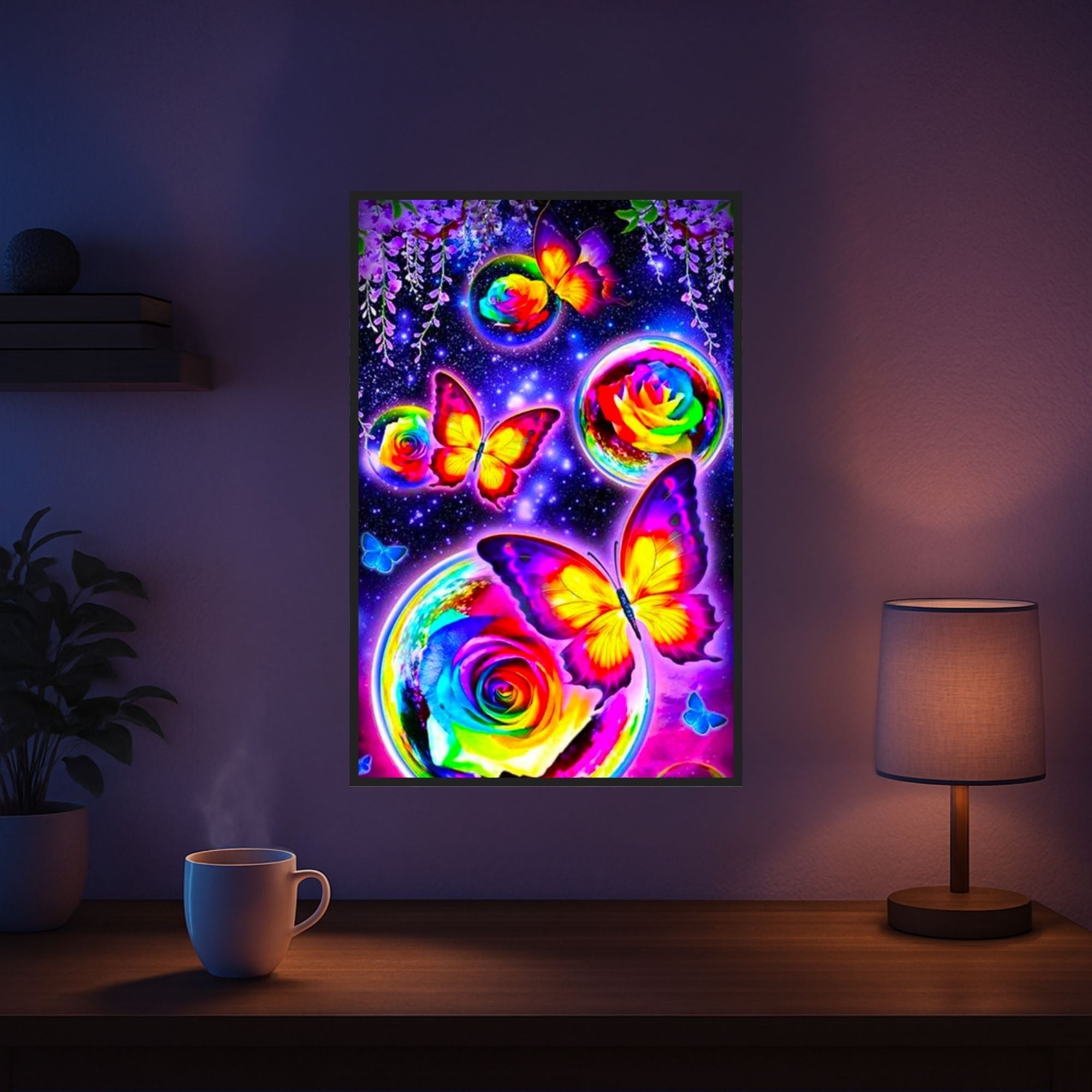 Diamond Painting AB Special - Schmetterlingstanz im Mondschein