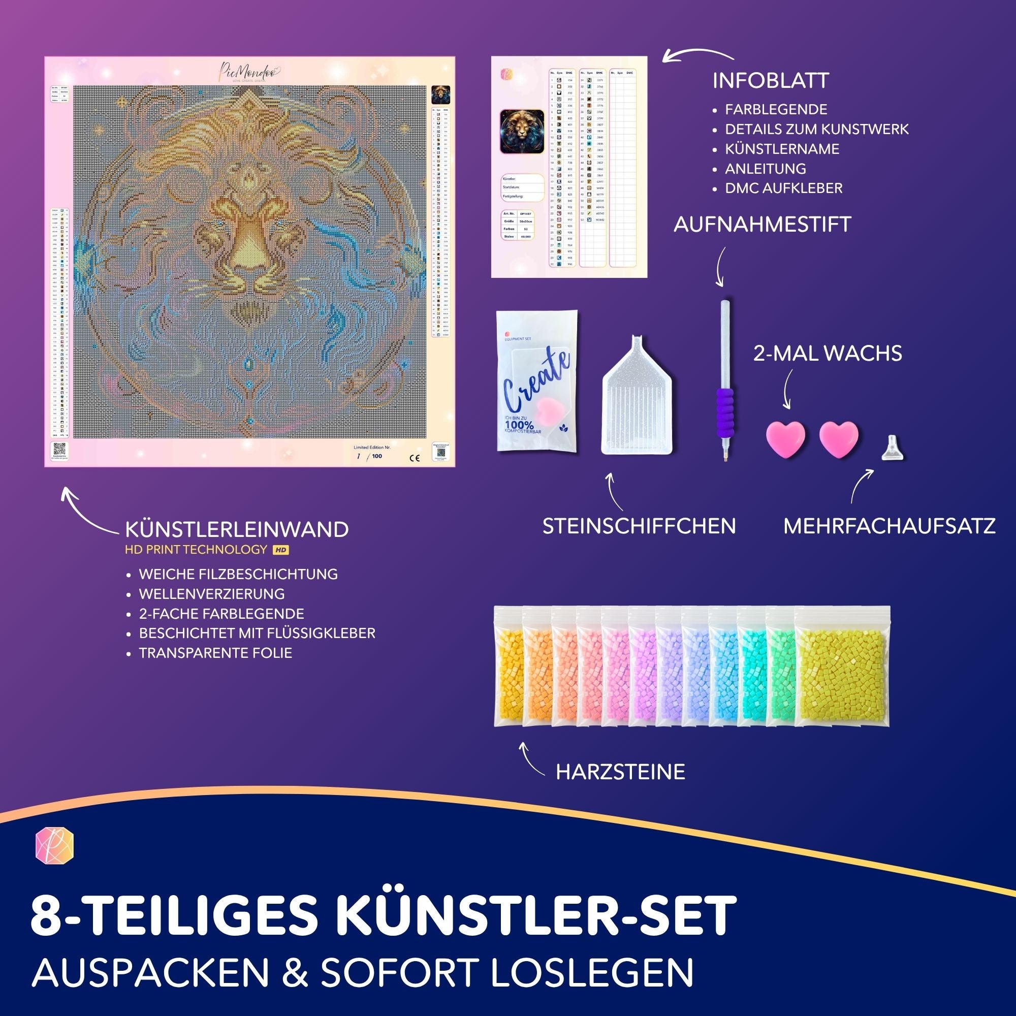 Diamond Painting - Sternzeichen Löwe "Limited Edition"