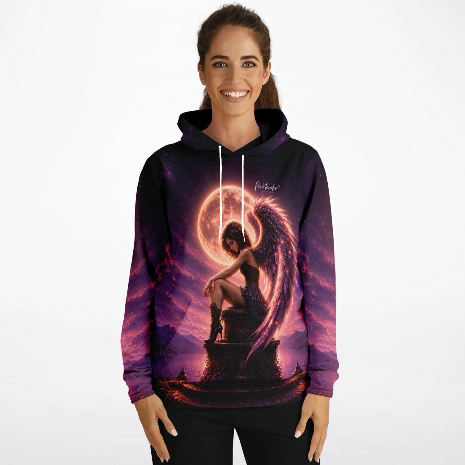 Dreamer Hoodie Aurelia Nachtflügel mit Engel-Motiv, in Anlehnung an unsere beliebten Diamond Painting Designs