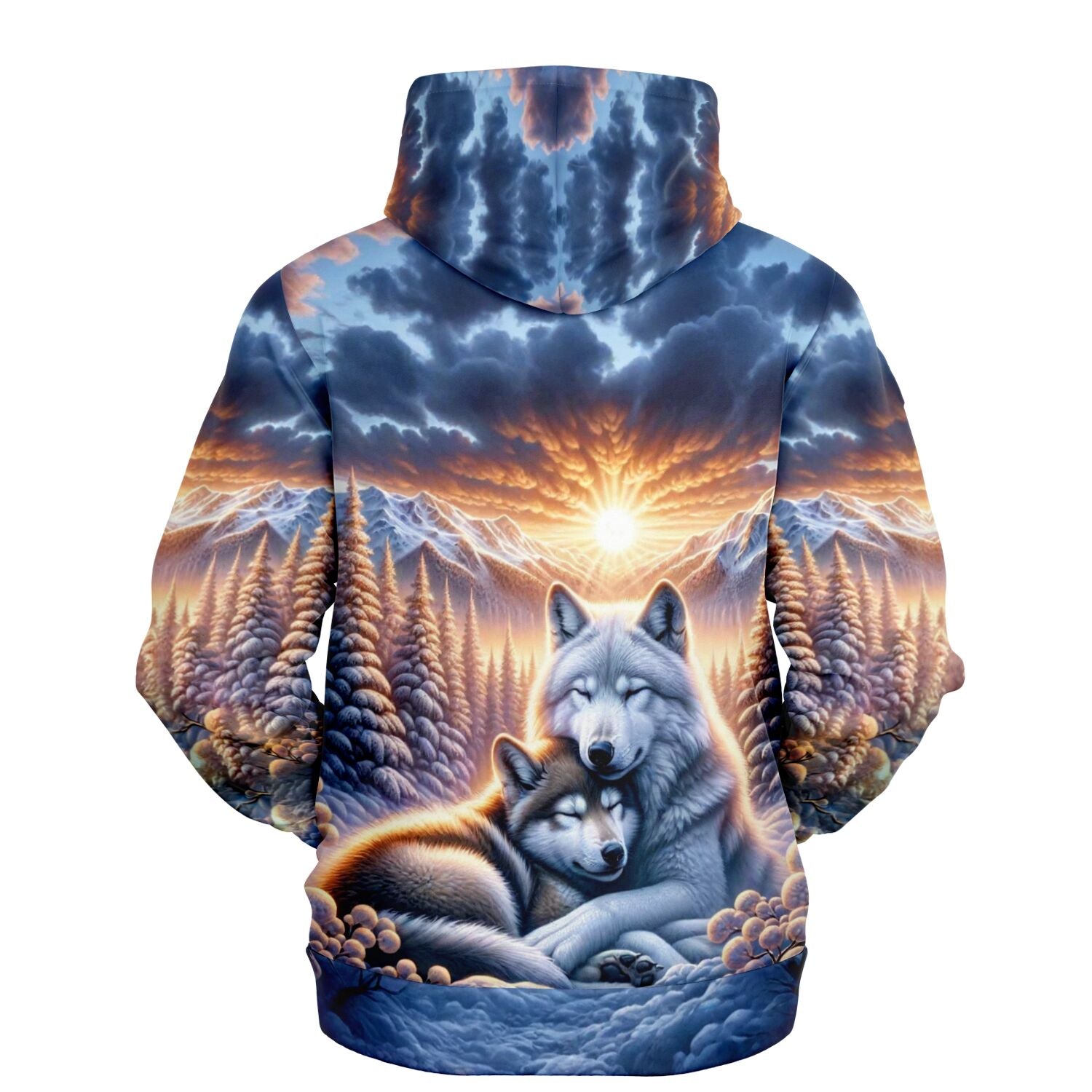 Dreamer Hoodie - Wolfliebe im Sonnenaufgang