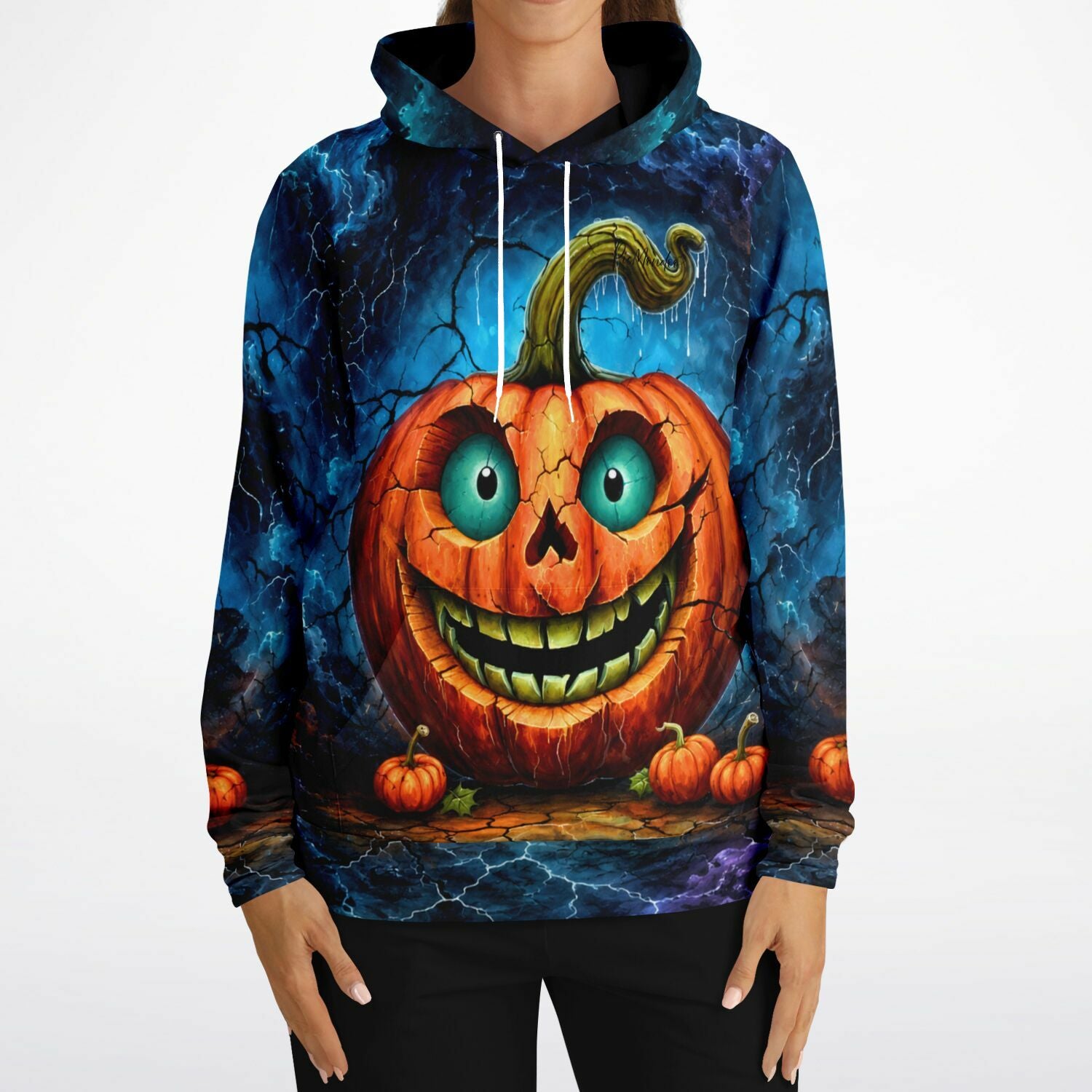 Dreamer Hoodie mit gruseligem Kürbis-Motiv, perfekt für Fans von Diamond Painting und Malen nach Zahlen Designs