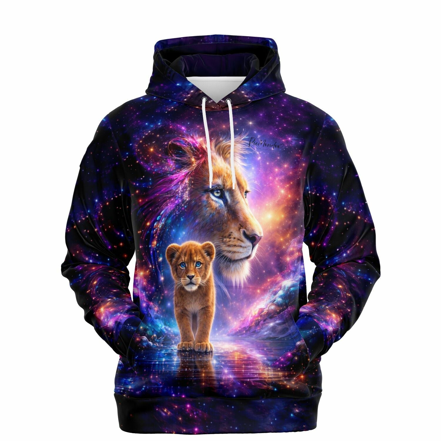 Dreamer Hoodie mit Löwen-Motiv im Galaxie-Design für Fans von Diamond Painting und Malen nach Zahlen