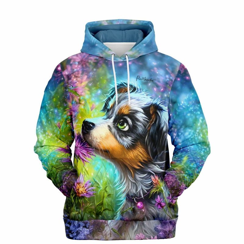 Dreamer Hoodie mit farbenfrohem Hundemotiv im Style beliebter Diamond Painting und Malen nach Zahlen Vorlagen