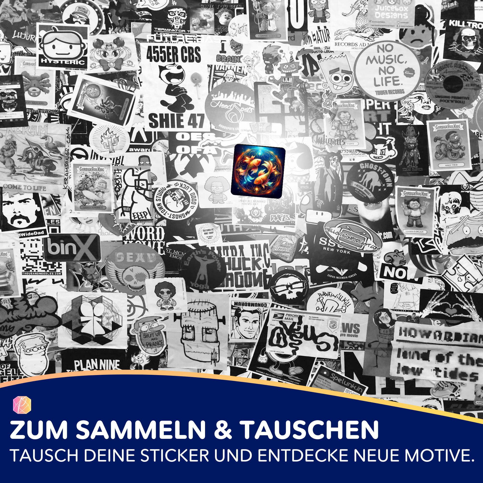 Aufkleber 5er-Set - Sternzeichen Fisch "Limited Edition"
