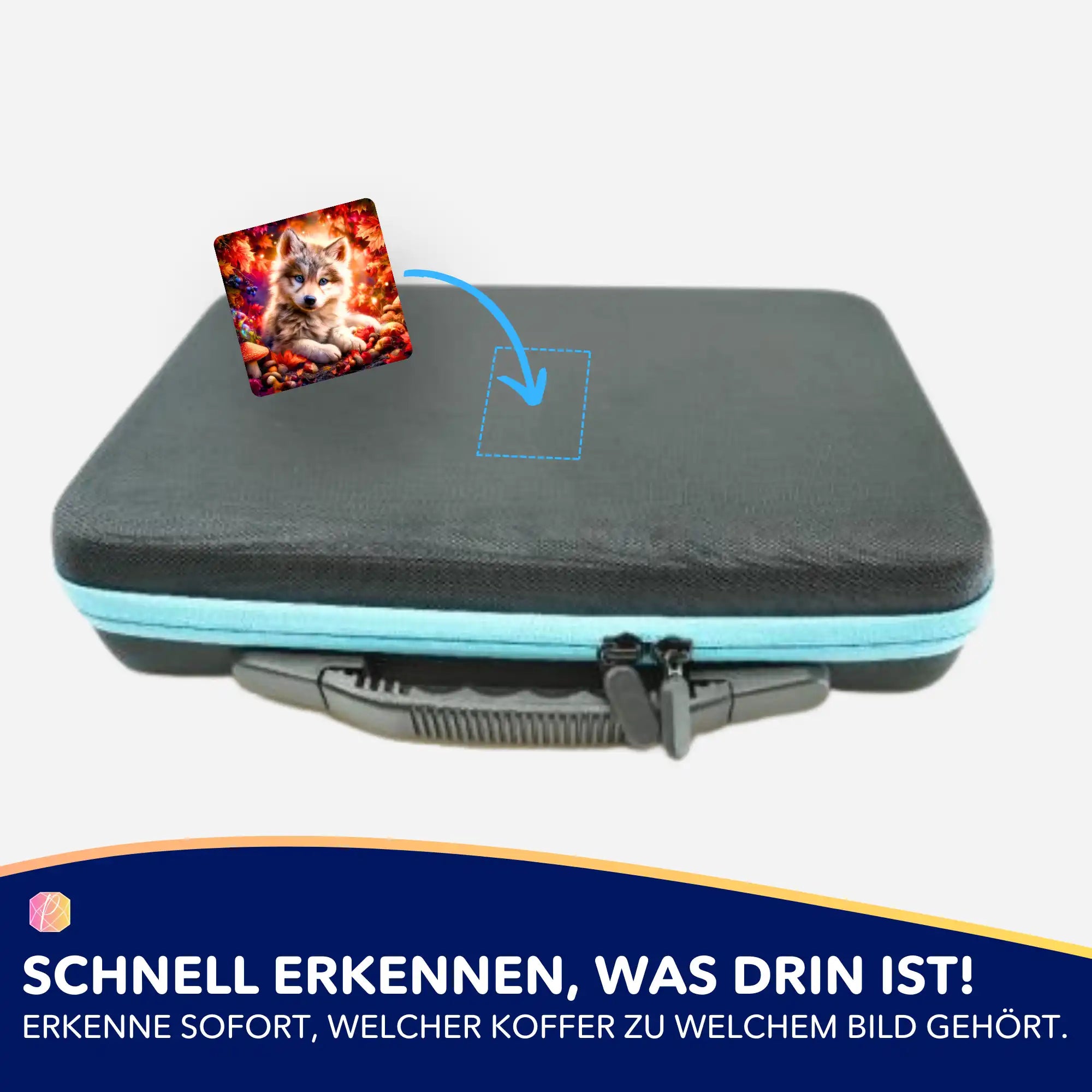 Picmondoo Akiro Aufkleber zur Organisation von Diamond Painting Koffern und Zubehör für dein Hobby