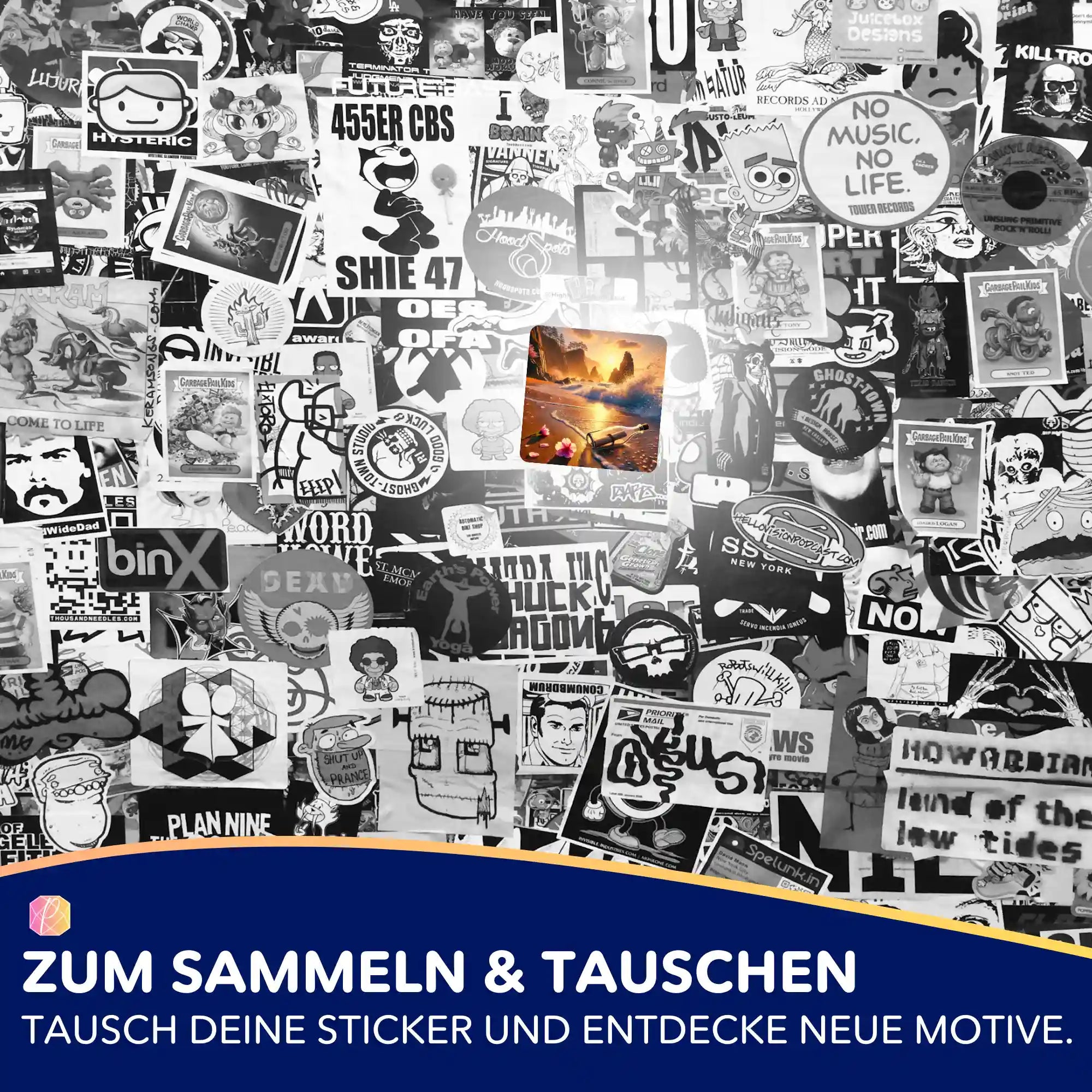 Picmondoo 5er-Set Aufkleber mit Meeres-Motiv Was das Meer bewahrt zur Organisation von Diamond Painting Zubehör