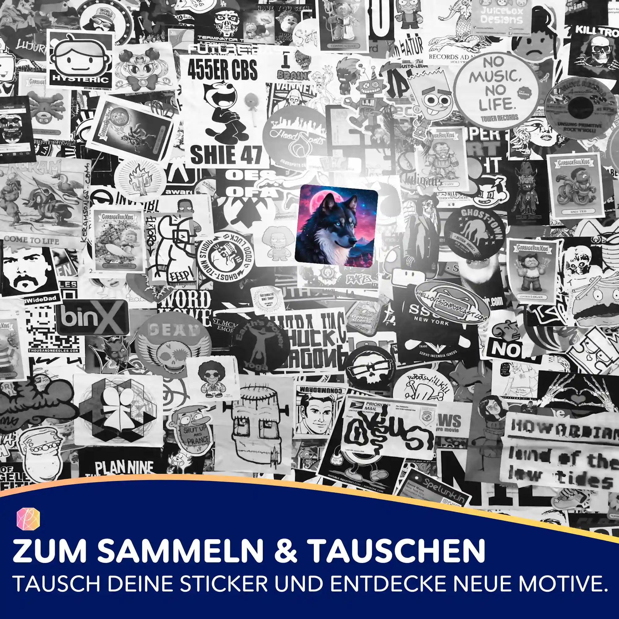 Picmondoo Aufkleber-Set Unter dem Erdbeermond für Diamond Painting Fans und Sticker-Sammler