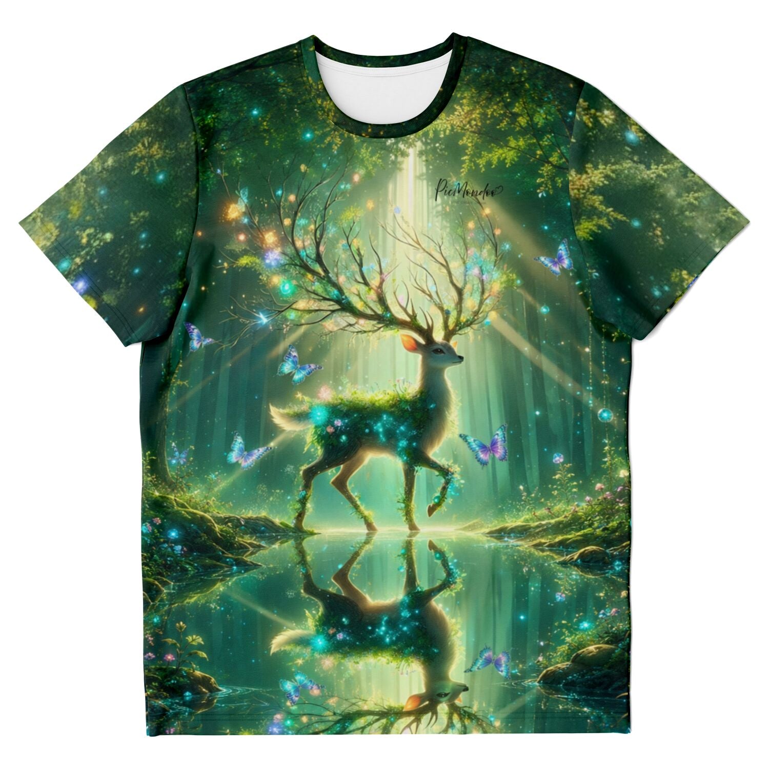 Dreamer T-Shirt Wächter der verborgenen Lichtung mit Hirsch Motiv, ähnlich bezaubernd wie unsere Diamond Painting Sets.