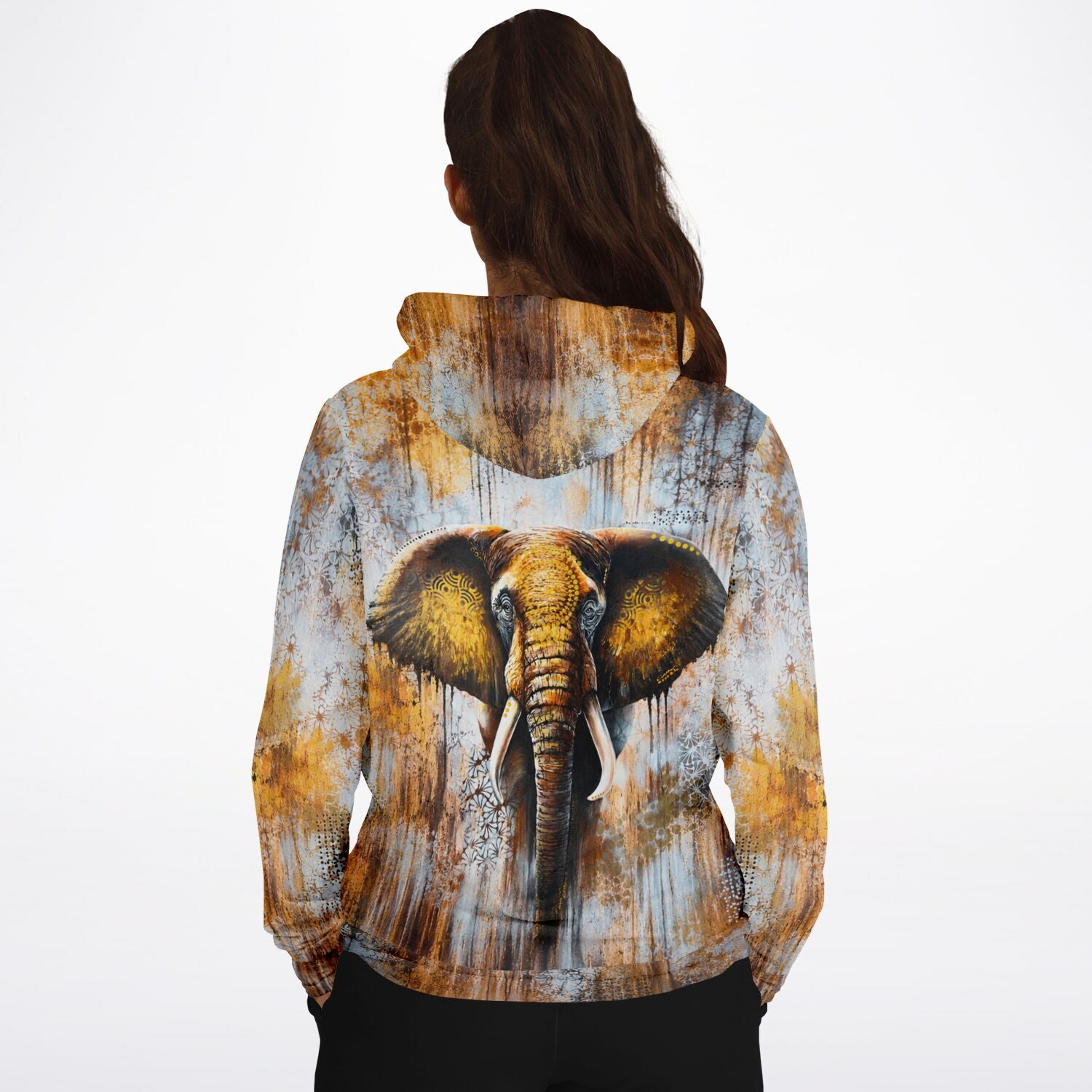 Dreamer Hoodie mit kunstvollem Elefanten-Motiv, perfekt für Fans von Malen nach Zahlen und kreativen DIY-Designs.
