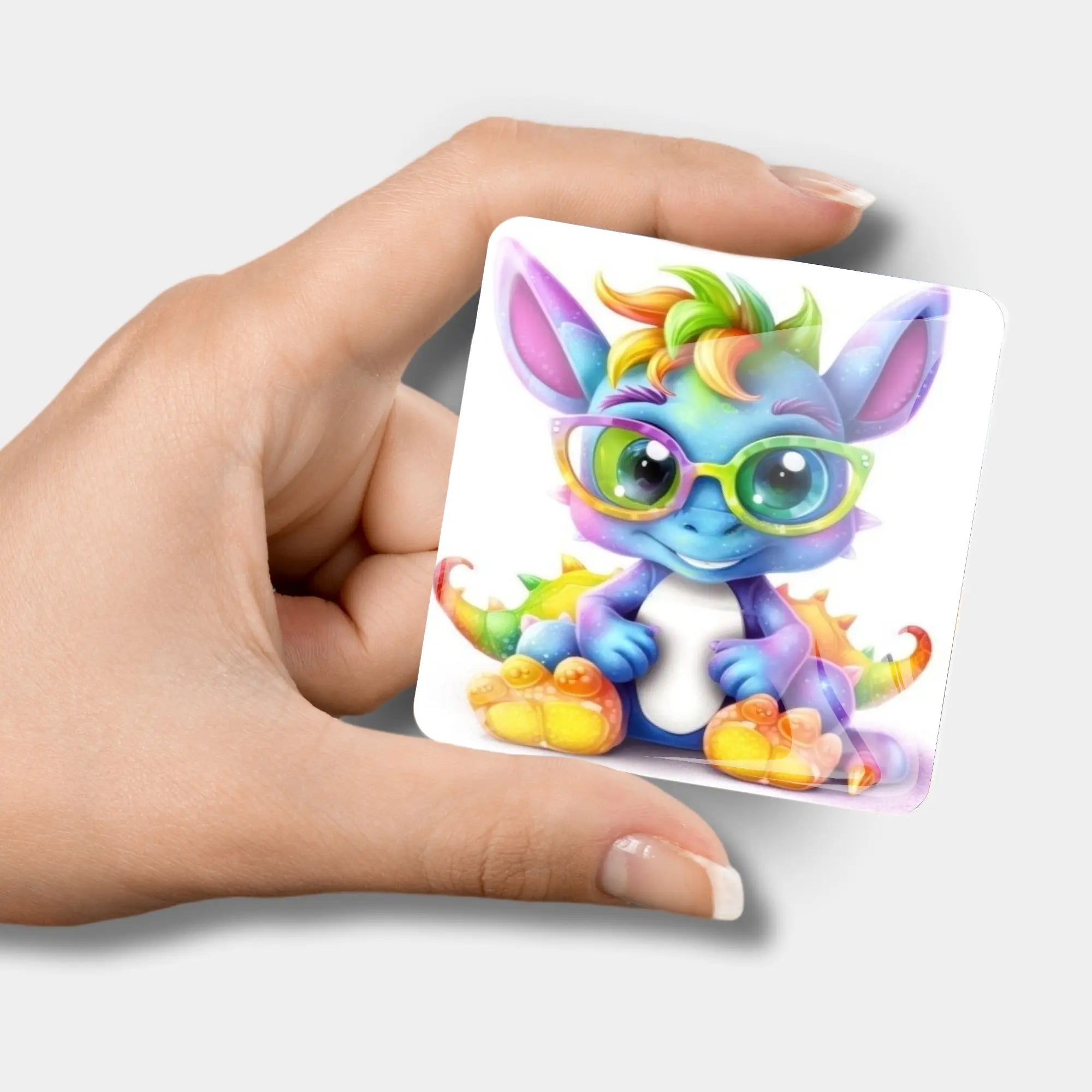 Schlaubi Drache Magnet Coverminder aus Glas als praktisches Zubehör für dein Diamond Painting Projekt.