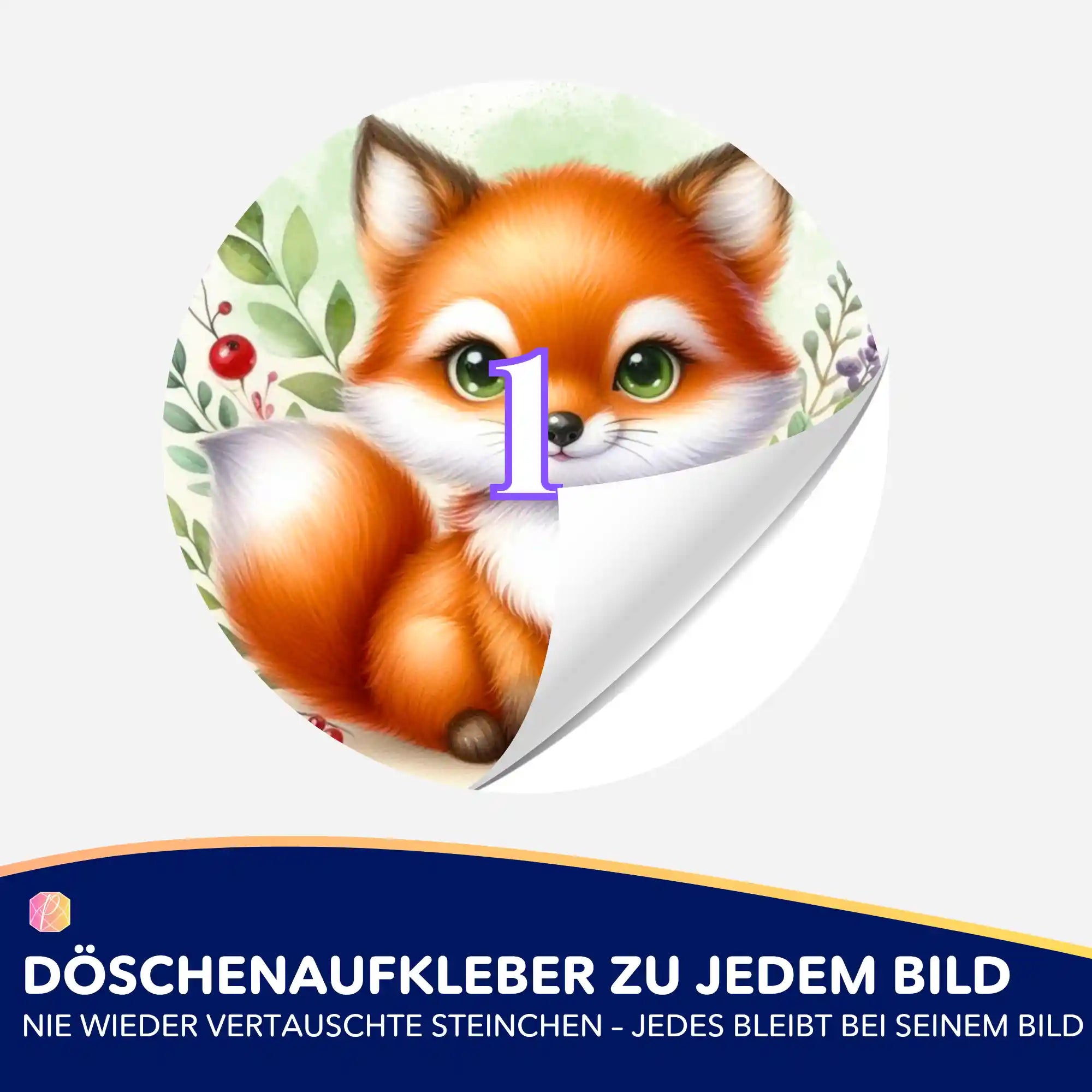 Döschenaufkleber - Freddy Füchschen
