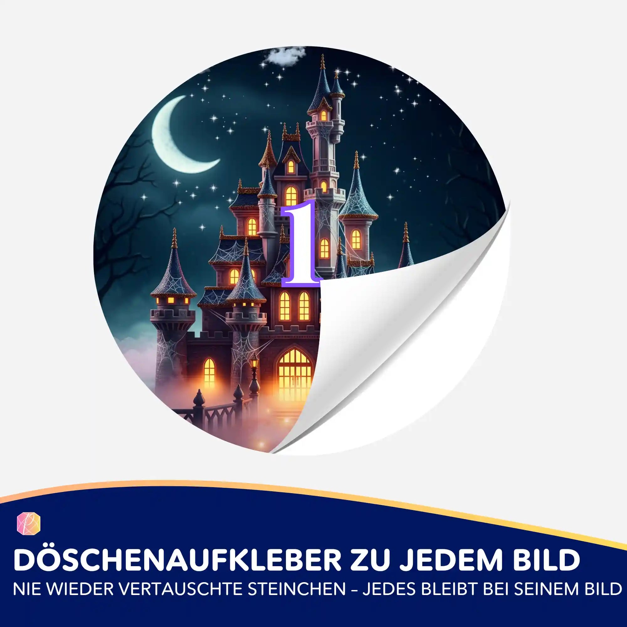 Döschenaufkleber - Nachtschloss