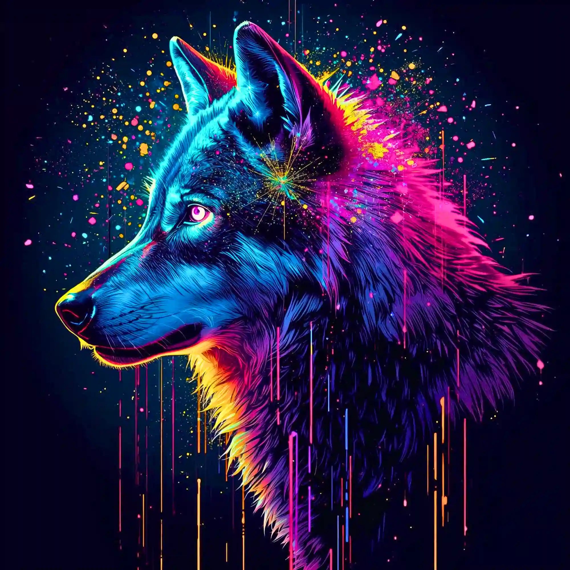 Diamond Painting - Krafttier Wolf: Klarheit & Instinkt