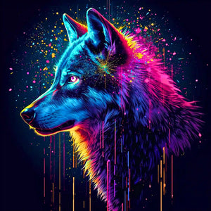 Diamond Painting - Krafttier Wolf: Klarheit & Instinkt
