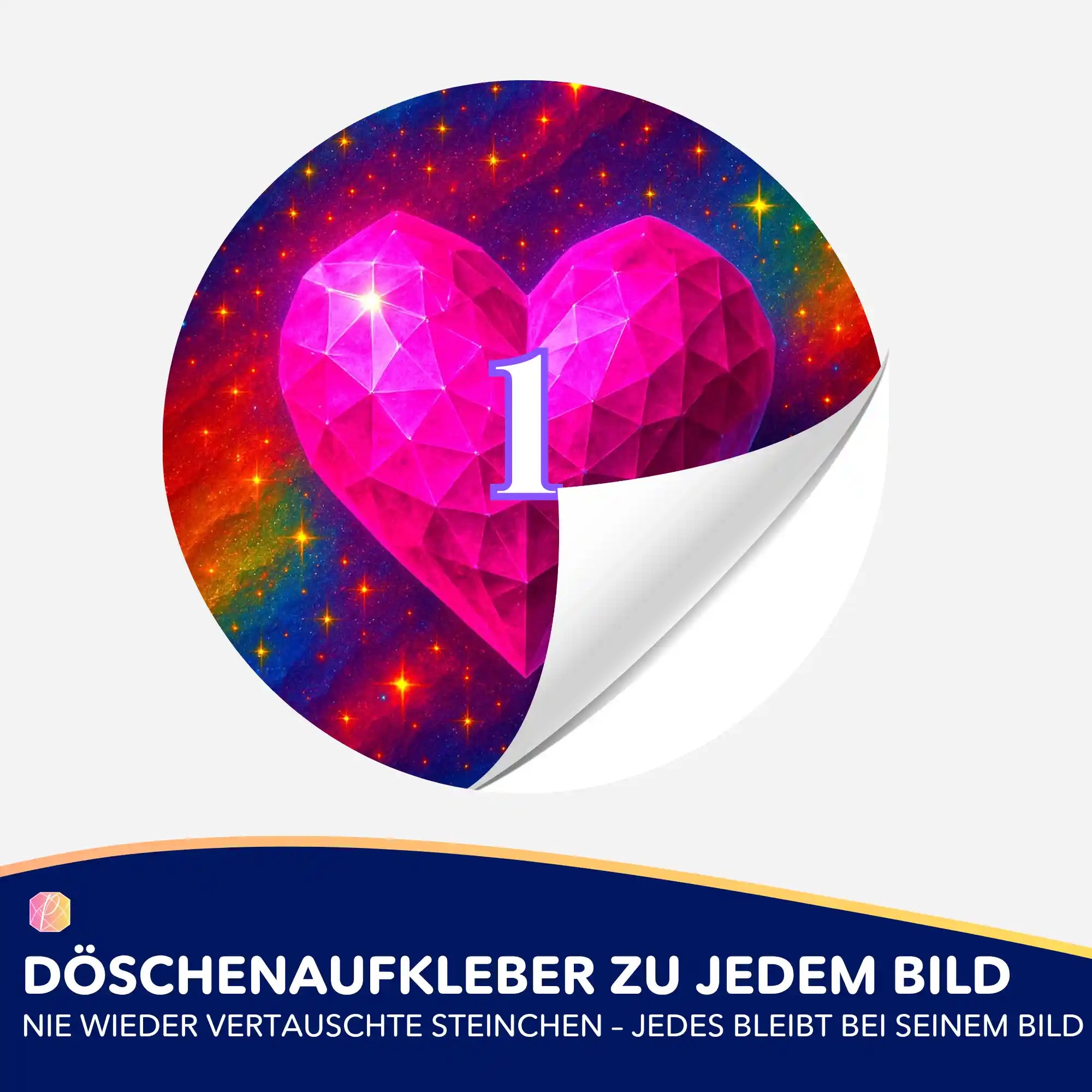 Döschenaufkleber - Jennifer Special - Herzkristall