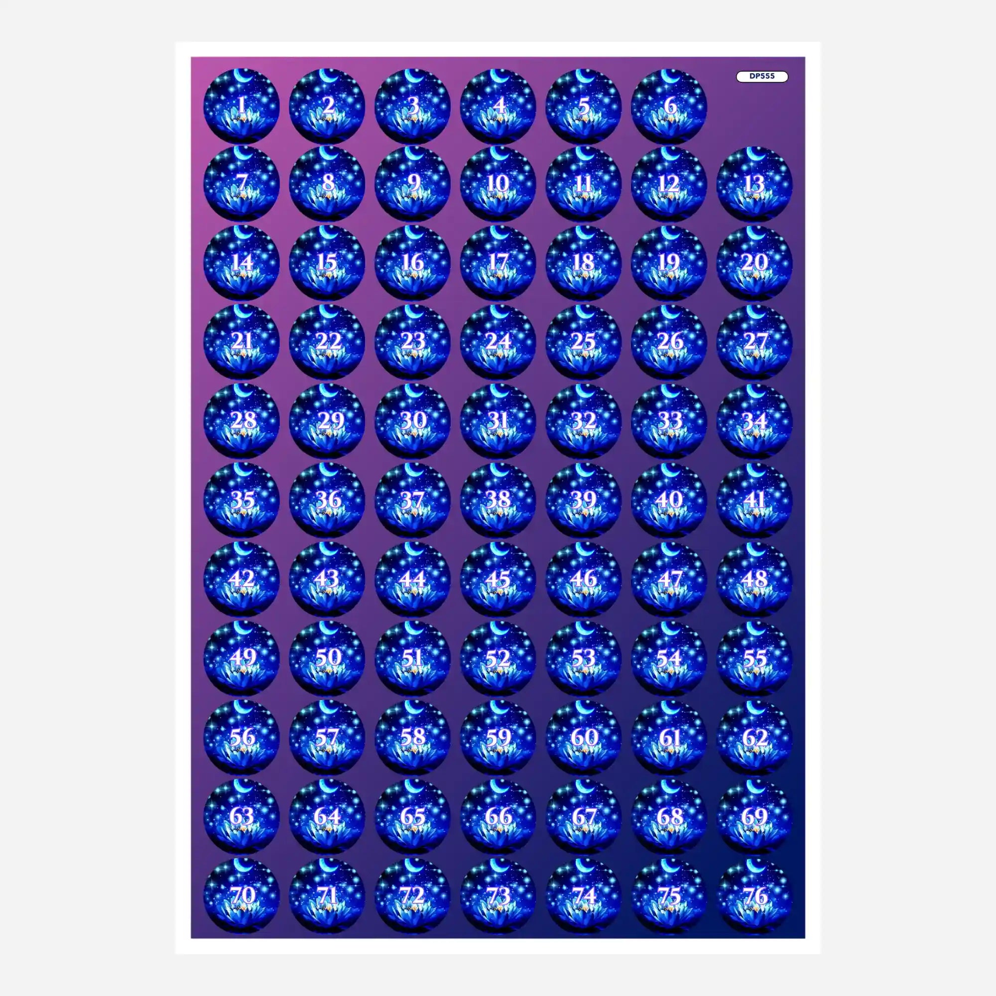 Döschenaufkleber - Blaue Seerose MINI